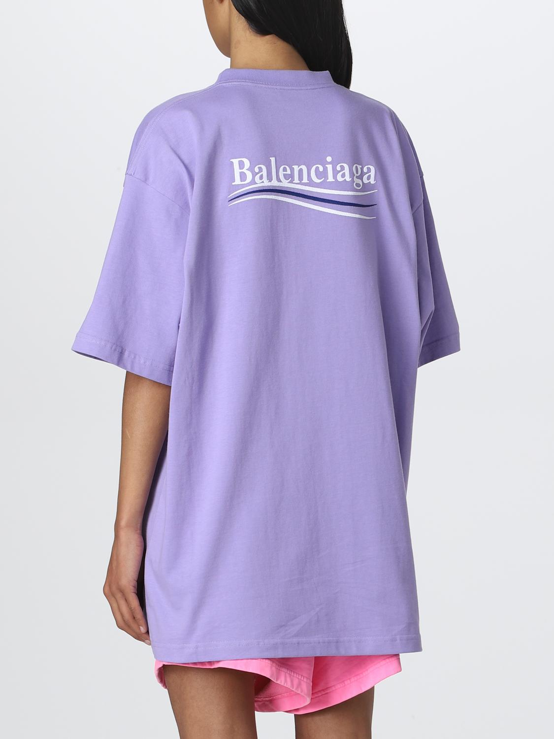 Balenciaga cotton t-shirt - Lilac | 641655 TKVJ1 | GIGLIO.COM