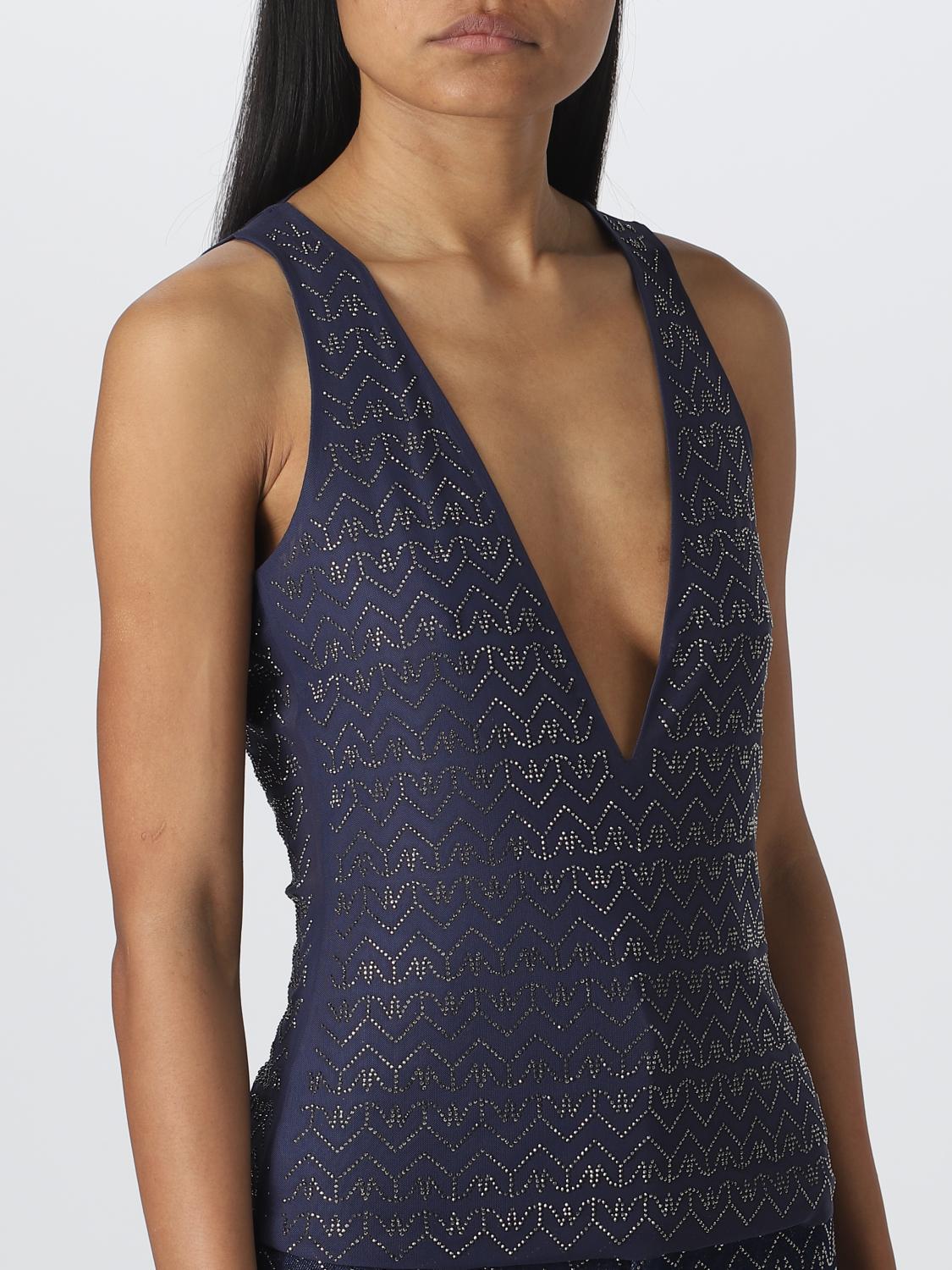 PATRIZIA PEPE TOP: Top mujer Patrizia Pepe, Azul Oscuro - Img 3
