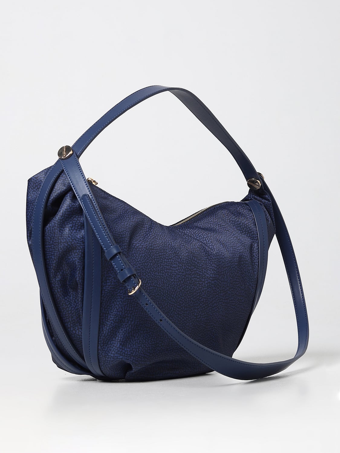 BORBONESE SCHULTERTASCHE: Schultertasche damen Borbonese, Blau - Img 2