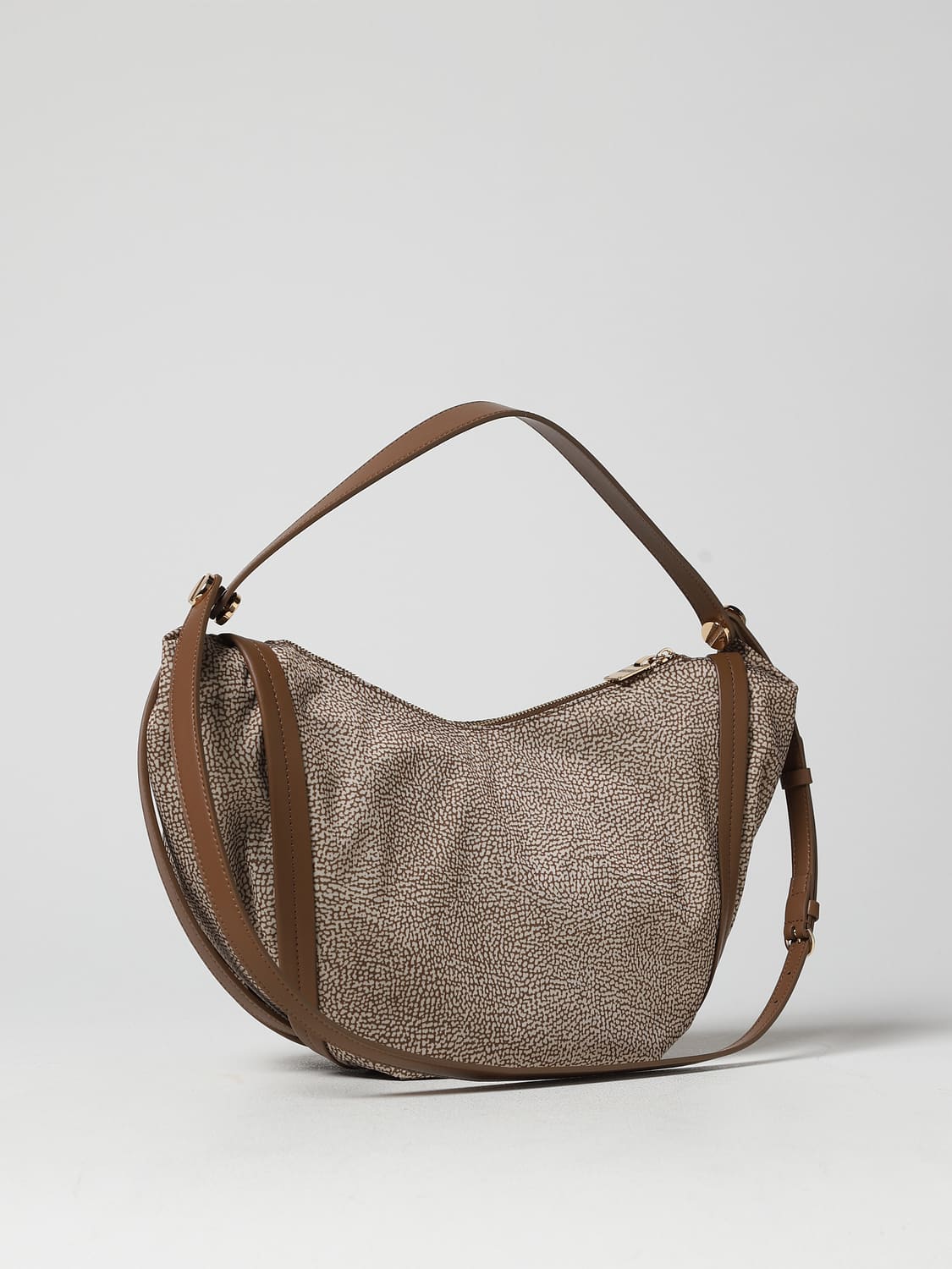 BORBONESE SCHULTERTASCHE: Schultertasche damen Borbonese, Beige - Img 2