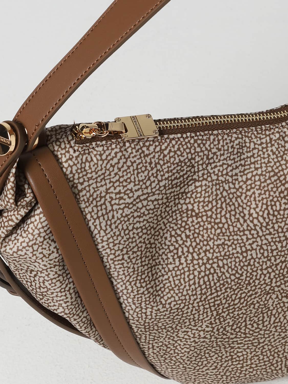 BORBONESE SCHULTERTASCHE: Schultertasche damen Borbonese, Beige - Img 3