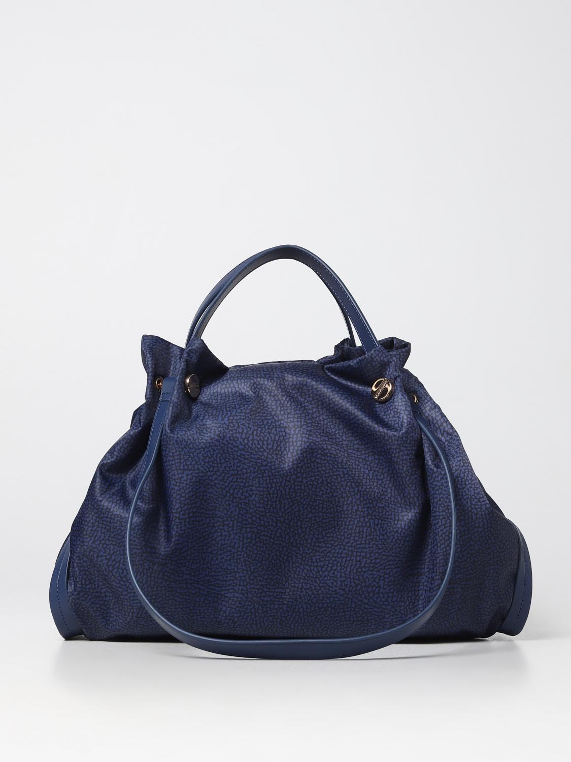 BORBONESE BOLSO DE HOMBRO: Bolso de hombro mujer Borbonese, Azul Oscuro - Img 1