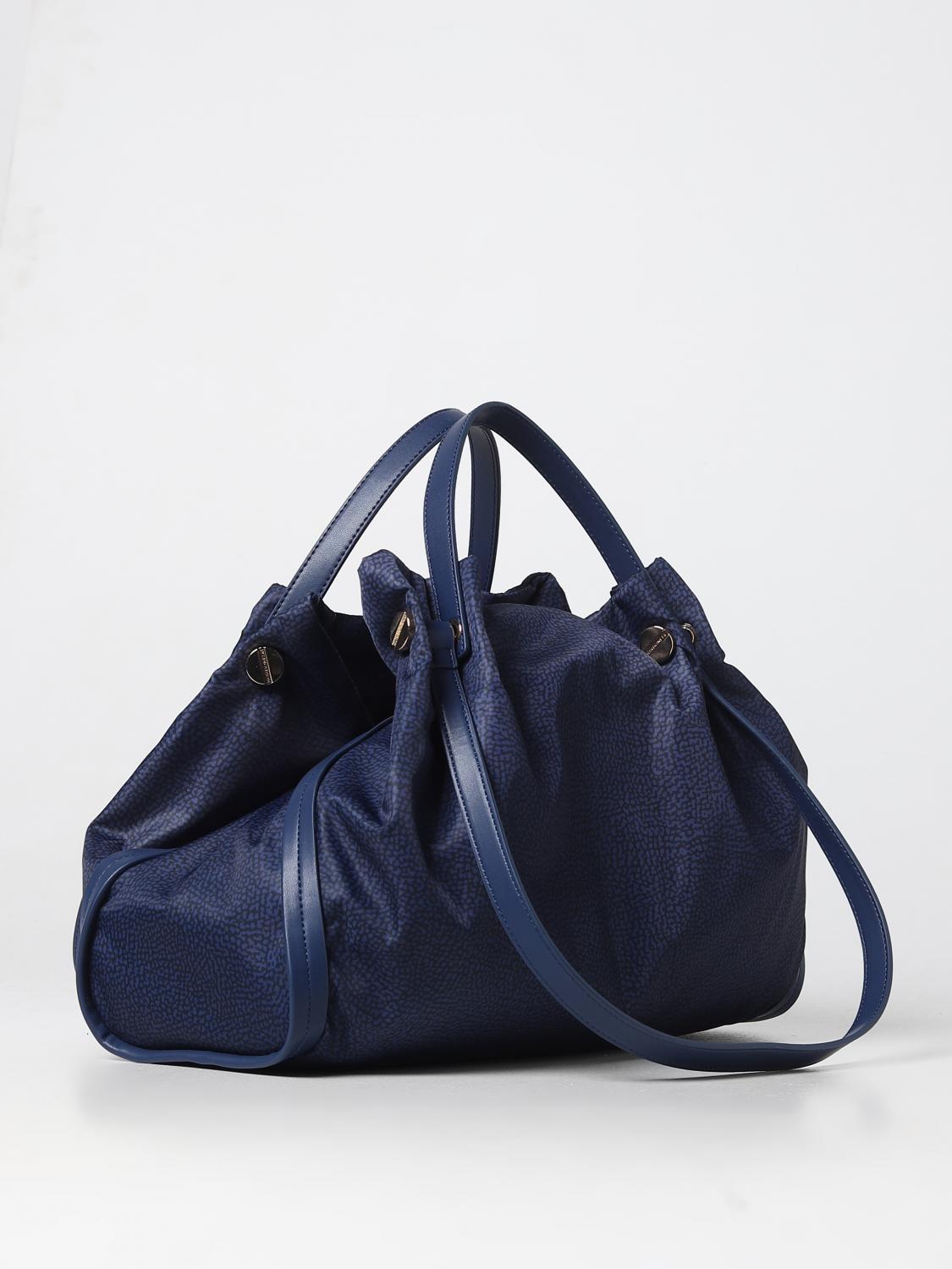 BORBONESE BOLSO DE HOMBRO: Bolso de hombro mujer Borbonese, Azul Oscuro - Img 2