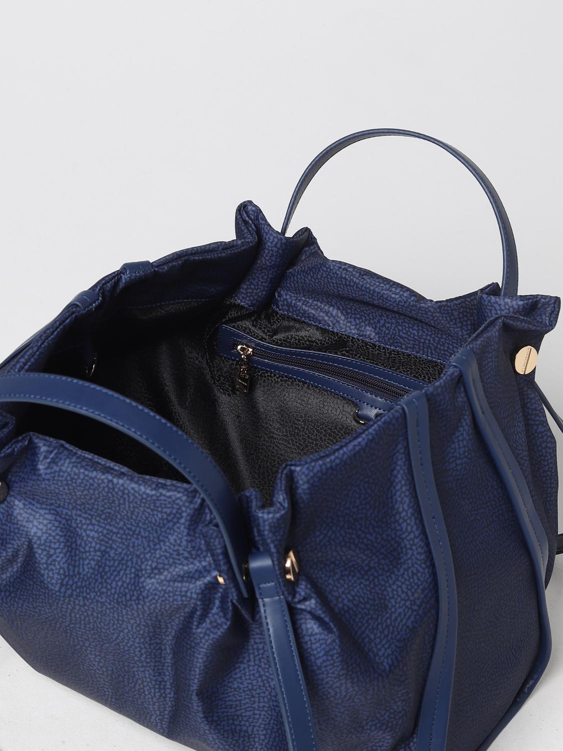BORBONESE BOLSO DE HOMBRO: Bolso de hombro mujer Borbonese, Azul Oscuro - Img 3