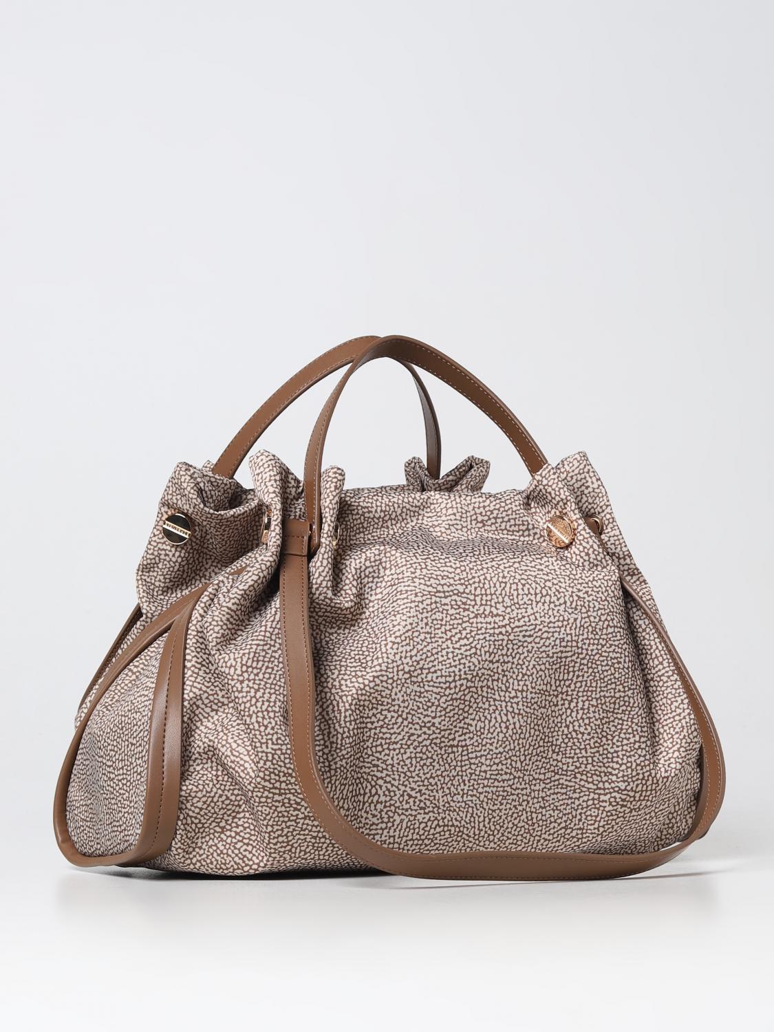 BORBONESE BORSA A SPALLA: Borsa Orbit Borbonese in nylon OP, Beige - Img 2