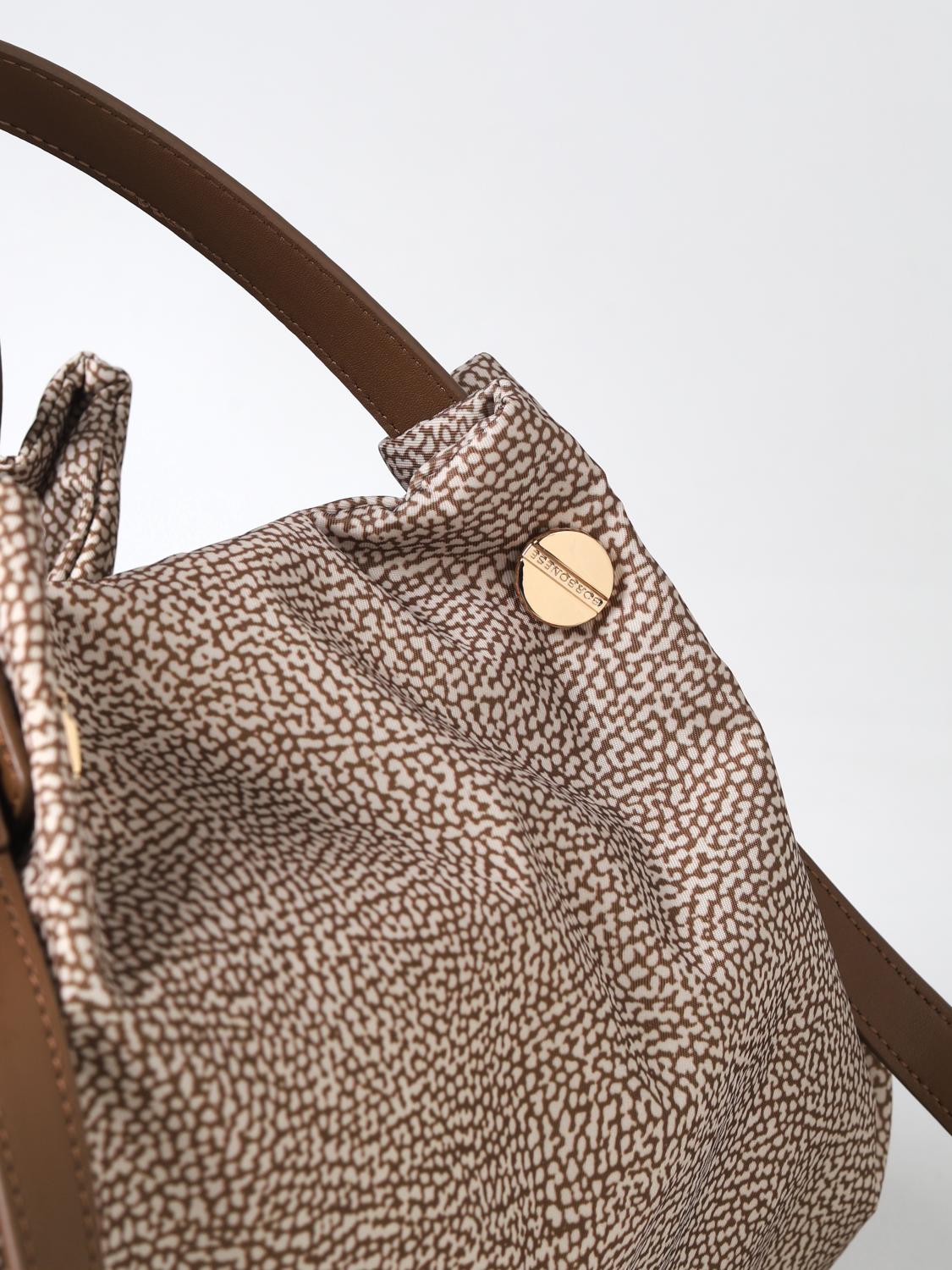 BORBONESE BORSA A SPALLA: Borsa Orbit Borbonese in nylon OP, Beige - Img 3