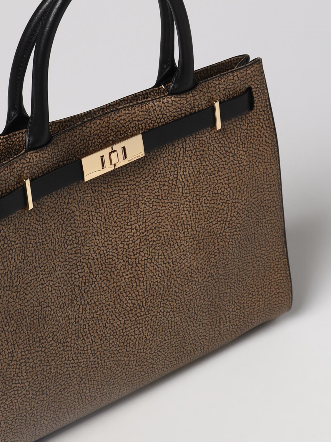 BORBONESE BORSA TOTE: Borsa Out Of Office Borbonese in tessuto spalmato, Naturale - Img 3