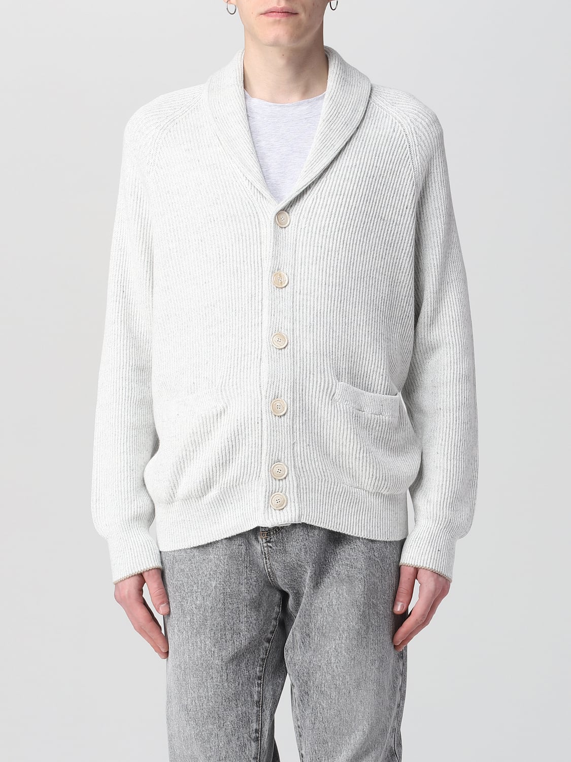 BRUNELLO CUCINELLI STRICKJACKE: Pullover herren Brunello Cucinelli, Yellow Cream - Img 1