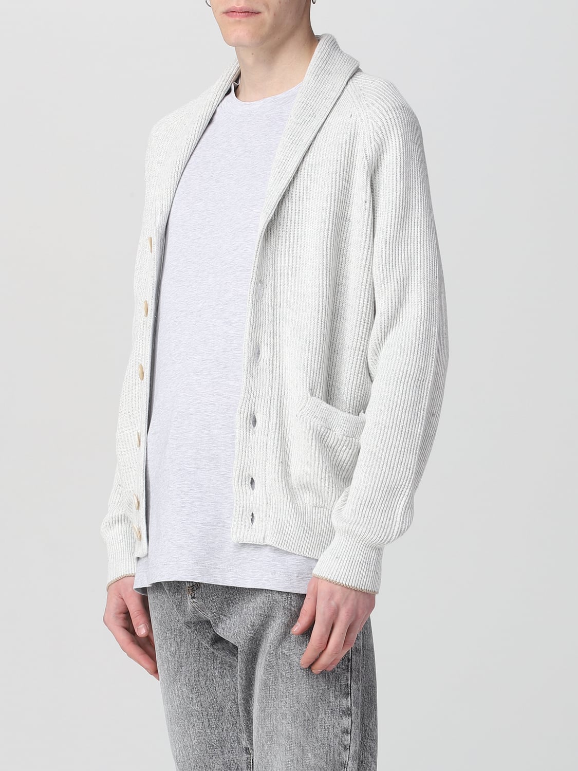 BRUNELLO CUCINELLI STRICKJACKE: Pullover herren Brunello Cucinelli, Yellow Cream - Img 4
