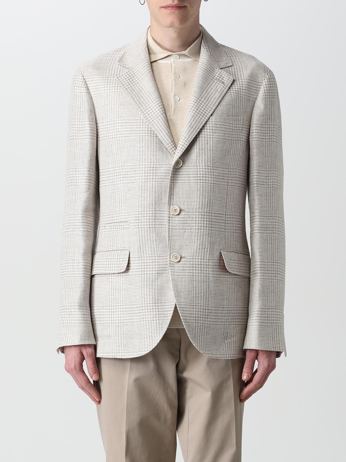 BRUNELLO CUCINELLI BLAZER: Blazer Brunello Cucinelli in misto lino, Sabbia - Img 1