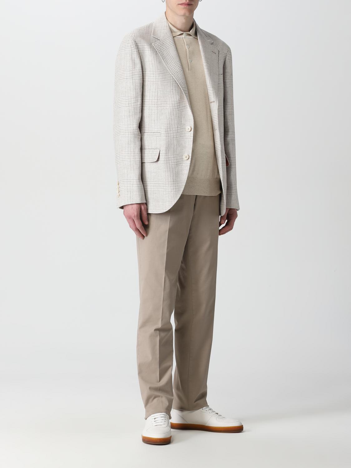 BRUNELLO CUCINELLI BLAZER: Blazer Brunello Cucinelli in misto lino, Sabbia - Img 2