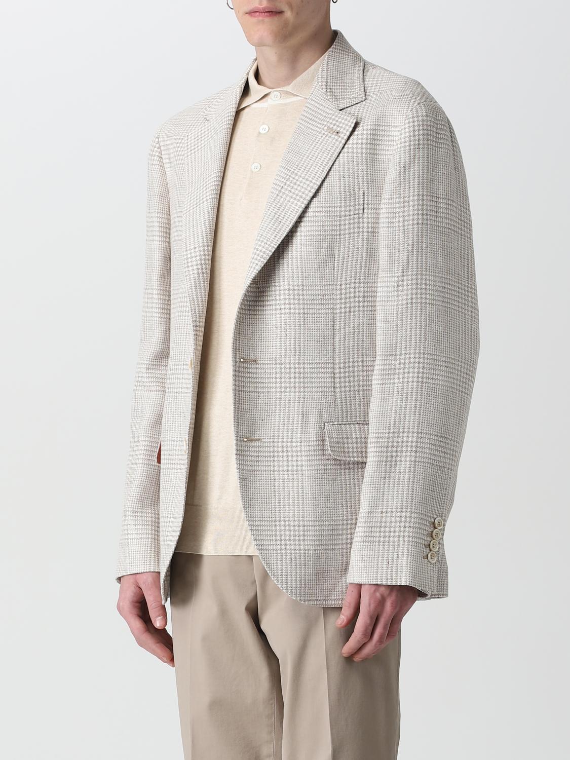 BRUNELLO CUCINELLI BLAZER: Blazer Brunello Cucinelli in misto lino, Sabbia - Img 4