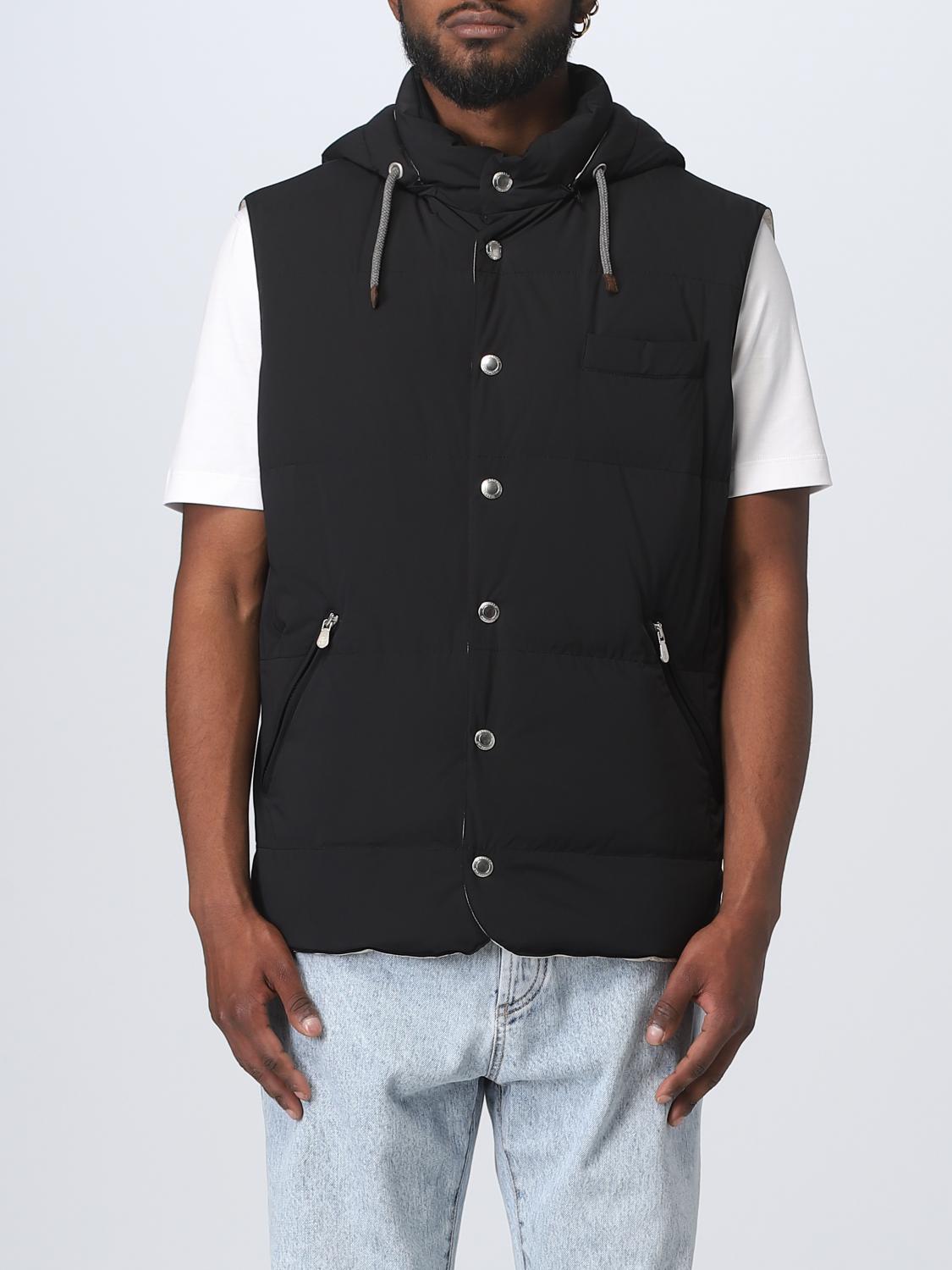 BRUNELLO CUCINELLI WAISTCOAT: Jacket men Brunello Cucinelli, Black - Img 1