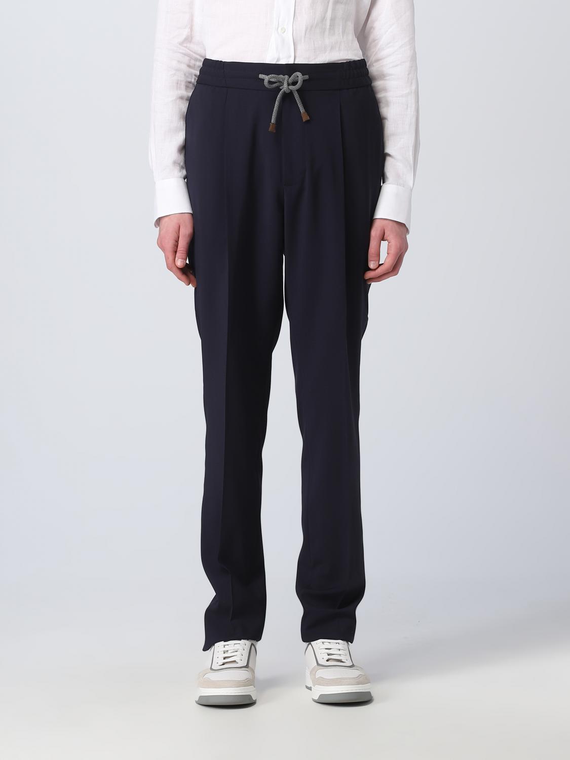 BRUNELLO CUCINELLI パンツ: パンツ メンズ Brunello Cucinelli, ネイビー - Img 1