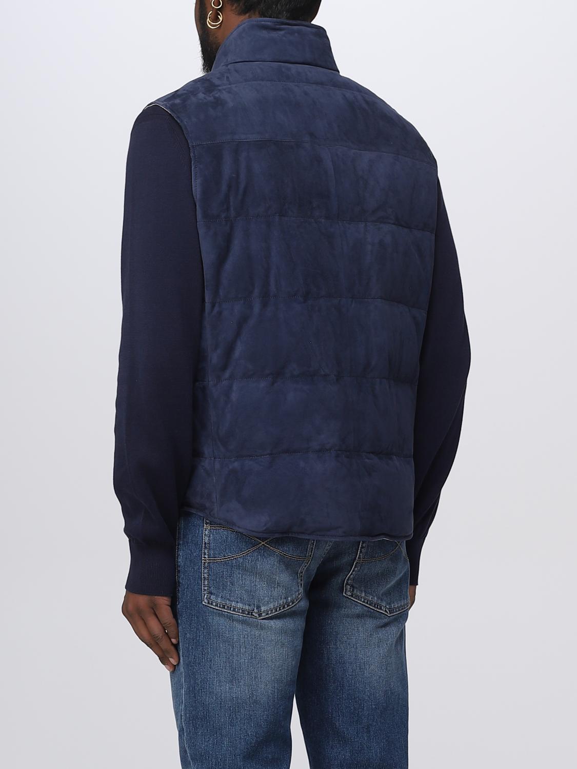 BRUNELLO CUCINELLI 西装马甲: 外套 男士 Brunello Cucinelli, 牛仔布 - Img 3