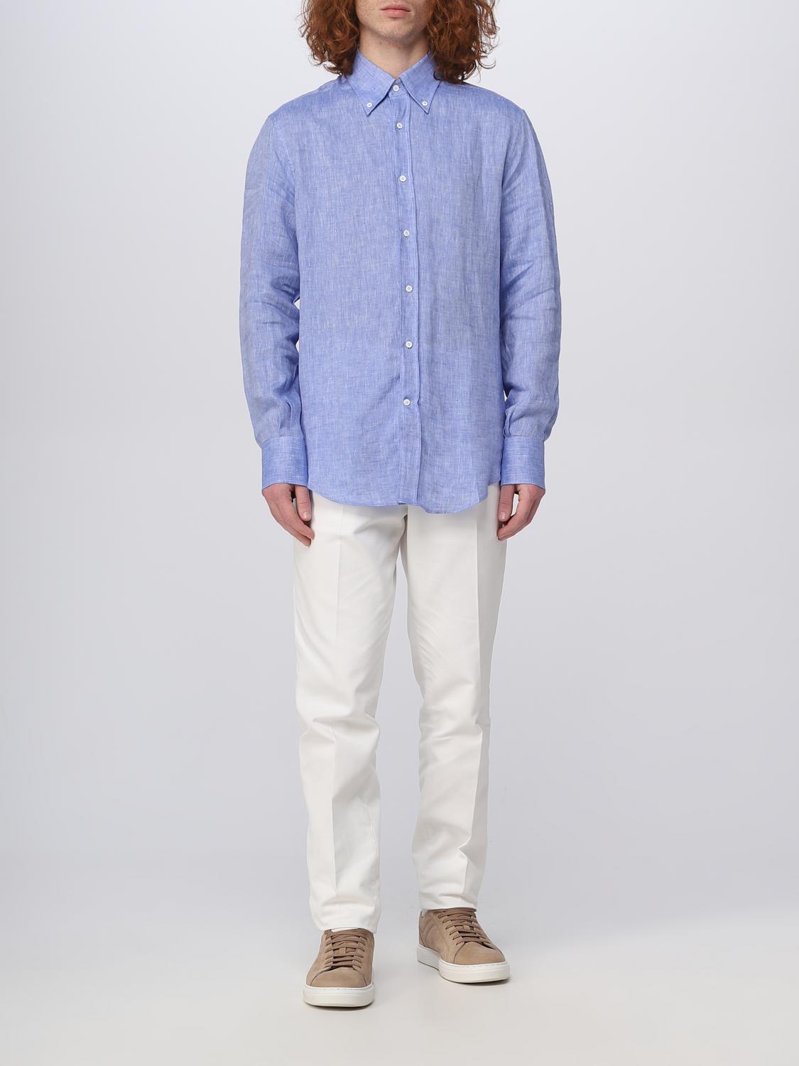 BRUNELLO CUCINELLI CAMICIA: Camicia Brunello Cucinelli in lino, Azzurro - Img 2