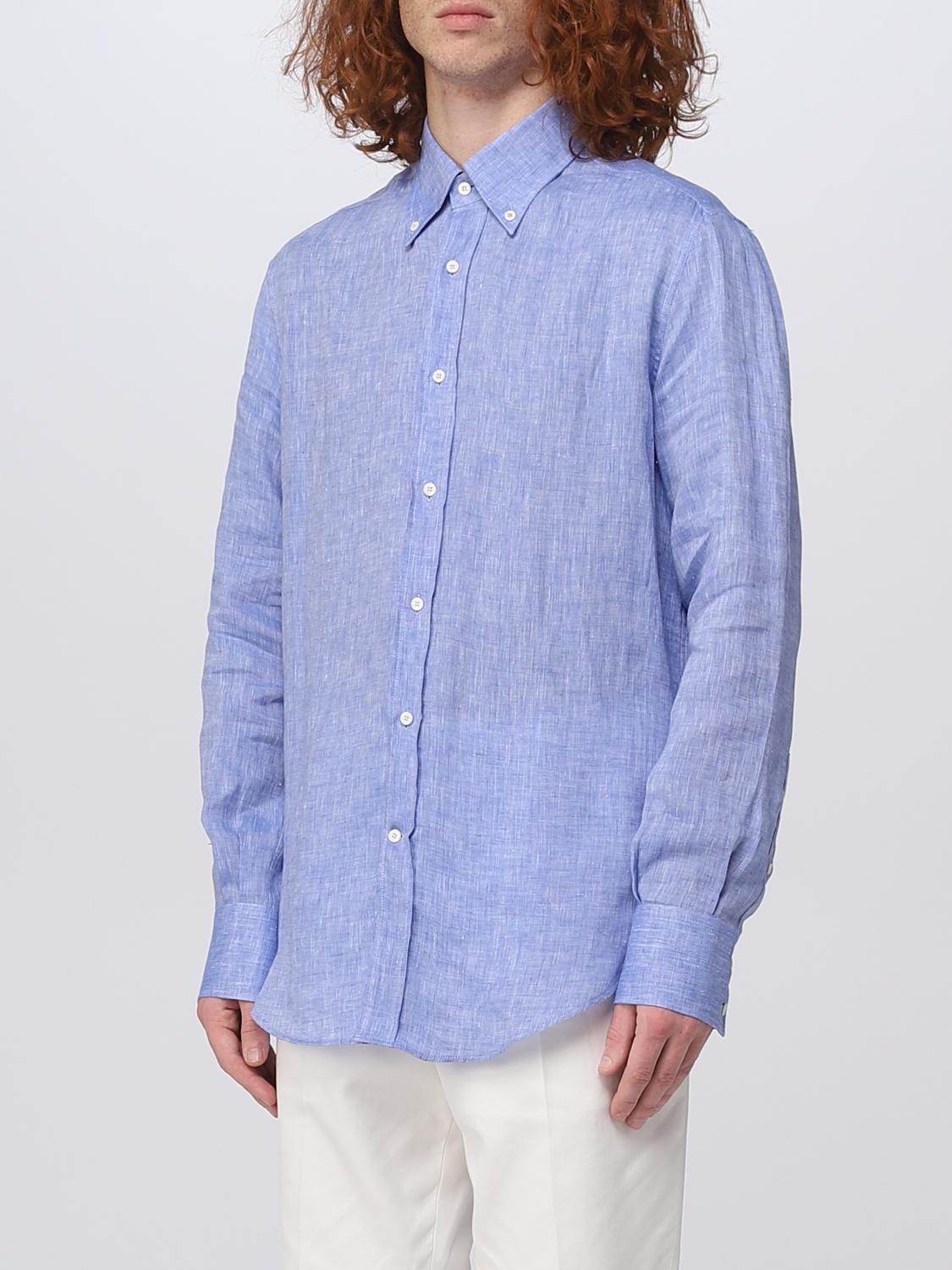 BRUNELLO CUCINELLI CAMICIA: Camicia Brunello Cucinelli in lino, Azzurro - Img 4