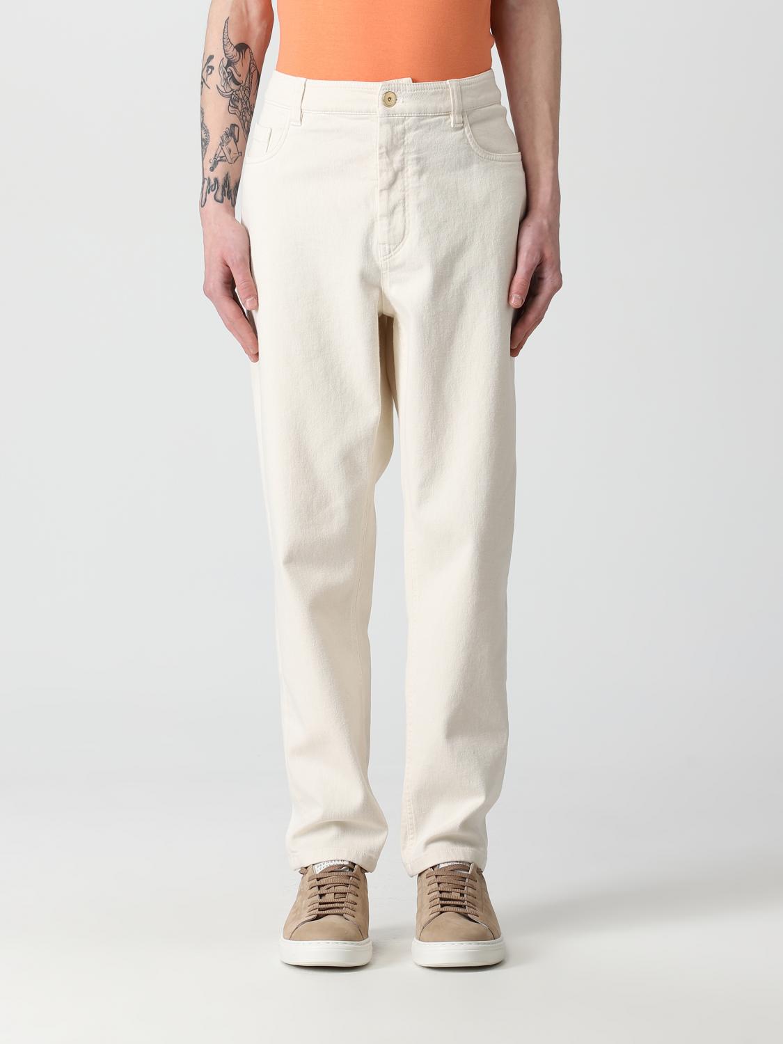 Brunello Cucinelli denim pants - Sand | MB057P5732 | GIGLIO.COM