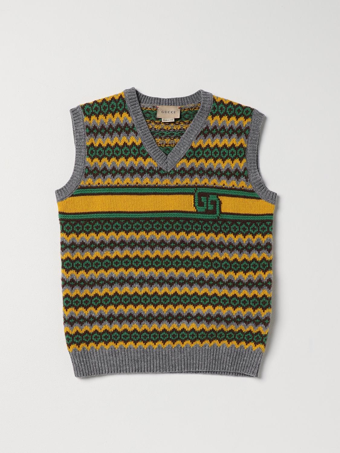 Jacquard Cardigan Gilet Femme Gucci Printed Short-sleeved Cardigan