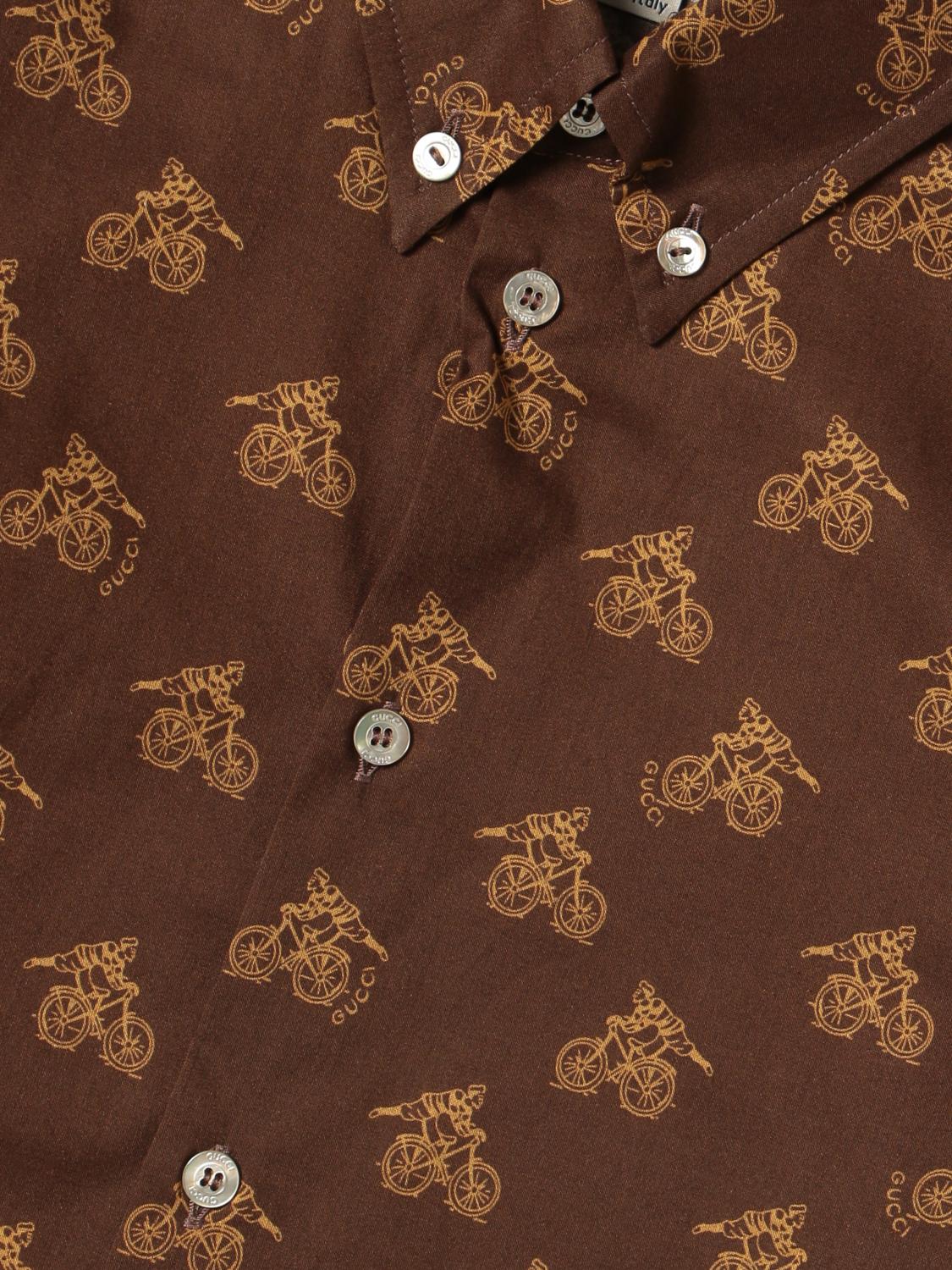 GUCCI CAMISA: Camisa niños Gucci, Marrón - Img 3