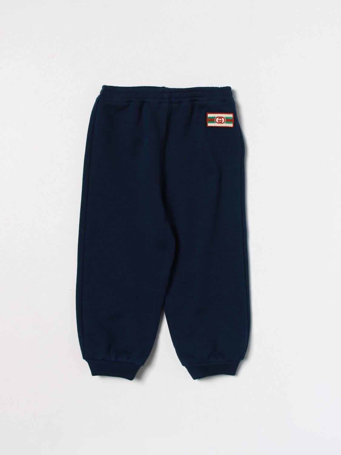 GUCCI PANTS: Gucci cotton pants, Blue - Img 1
