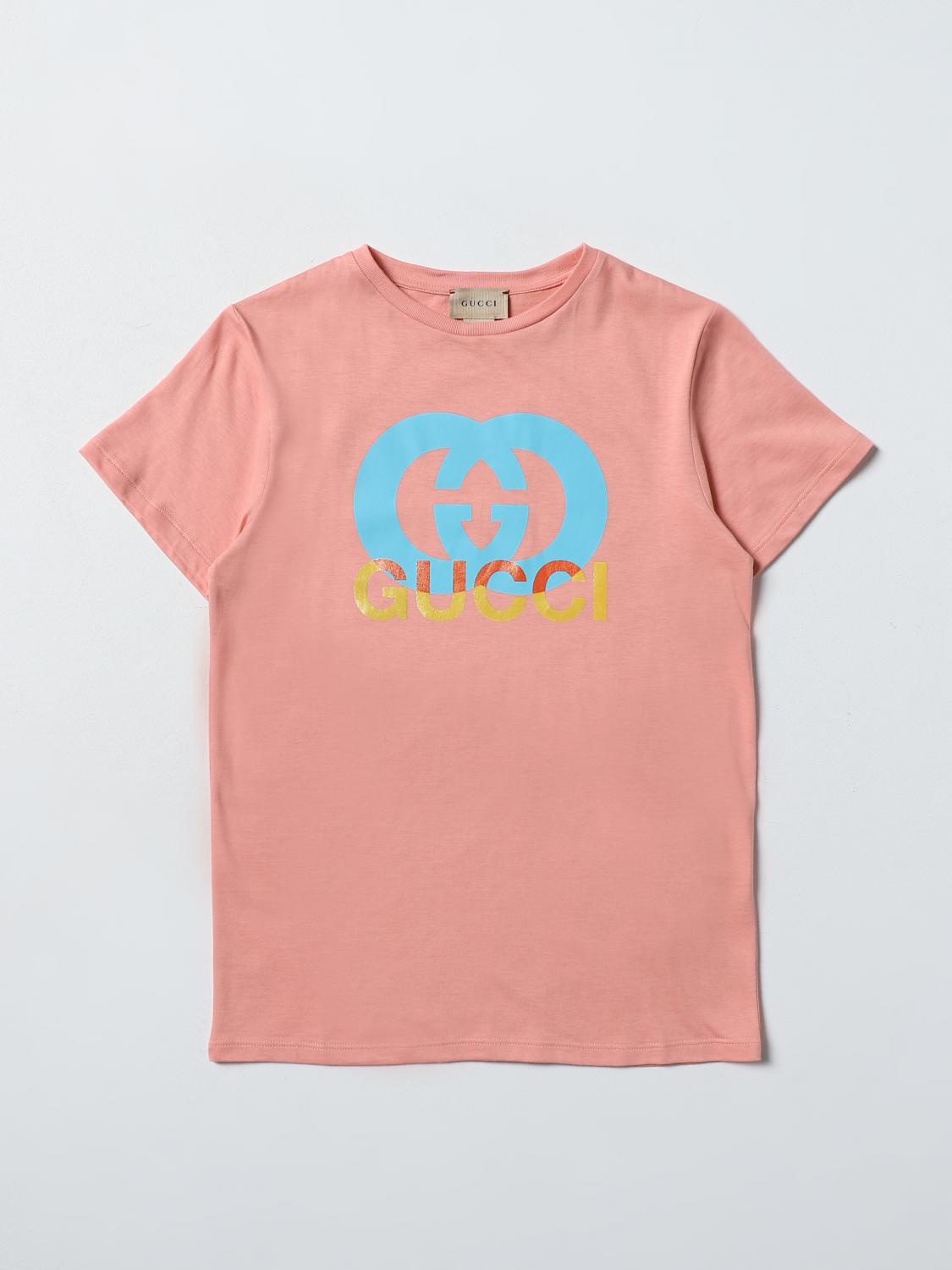 Pink Gucci Women's T Shirts On Sale GUCCI: Cotton T-shirt
