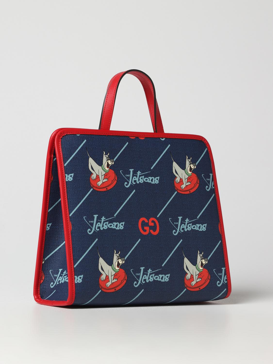 GUCCI BAG: The Jetsons© x Gucci bag in coated cotton with all-over print, Blue - Img 2