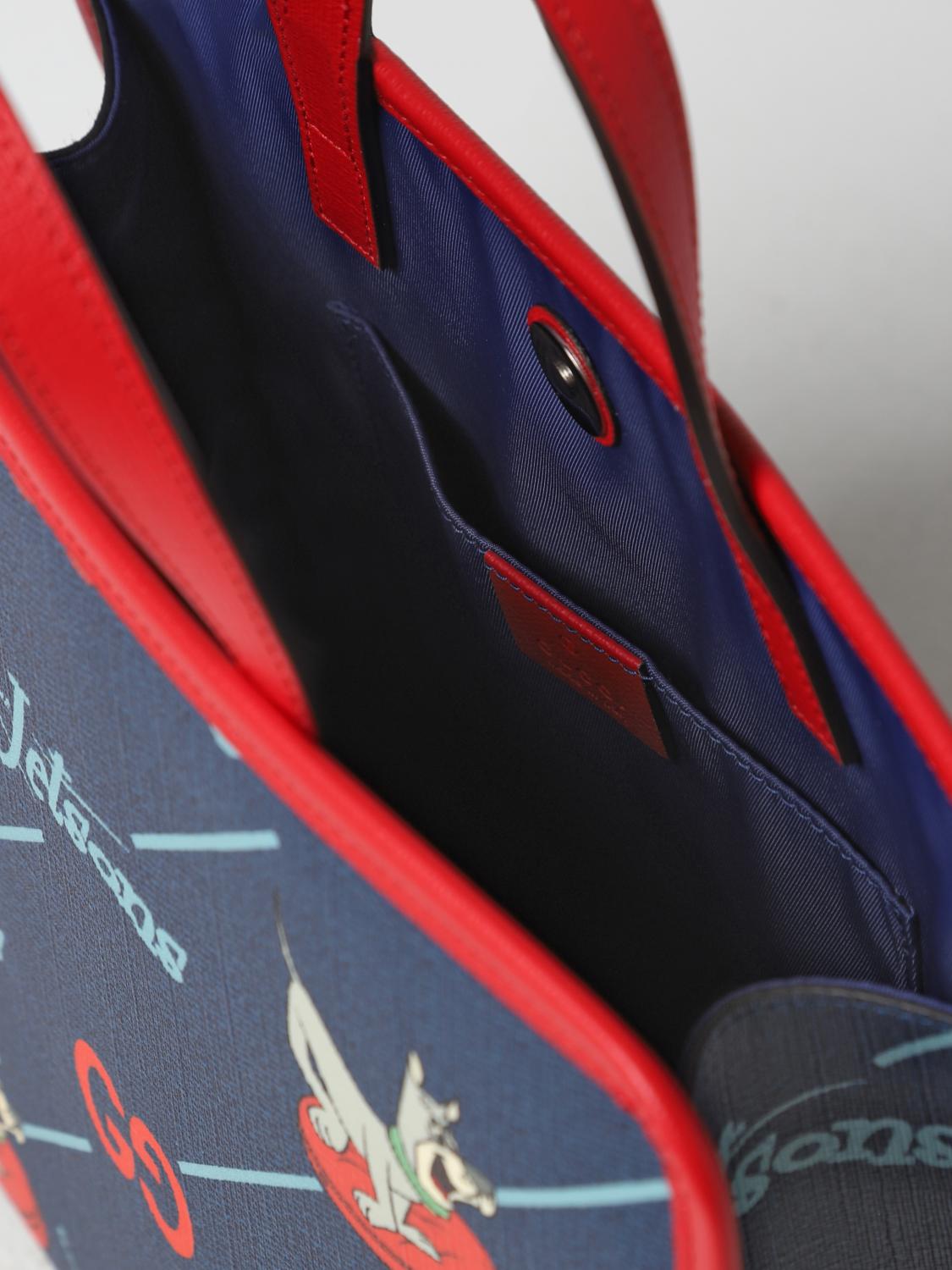 GUCCI BAG: The Jetsons© x Gucci bag in coated cotton with all-over print, Blue - Img 4