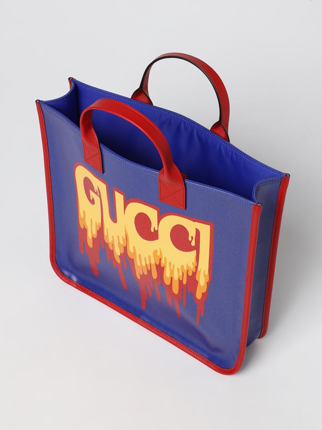 GUCCI: bag in coated canvas Blue Gucci bag 550763FACAV online