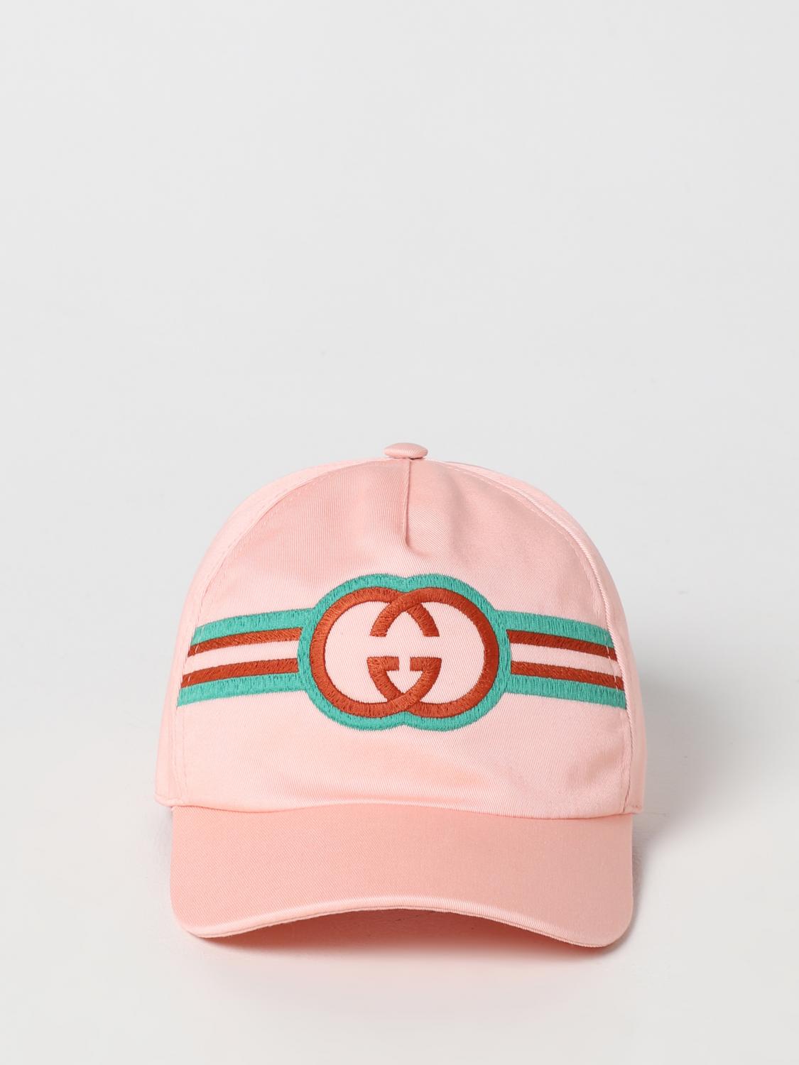 Gucci hat in cotton with embroidered GG monogram - Pink
