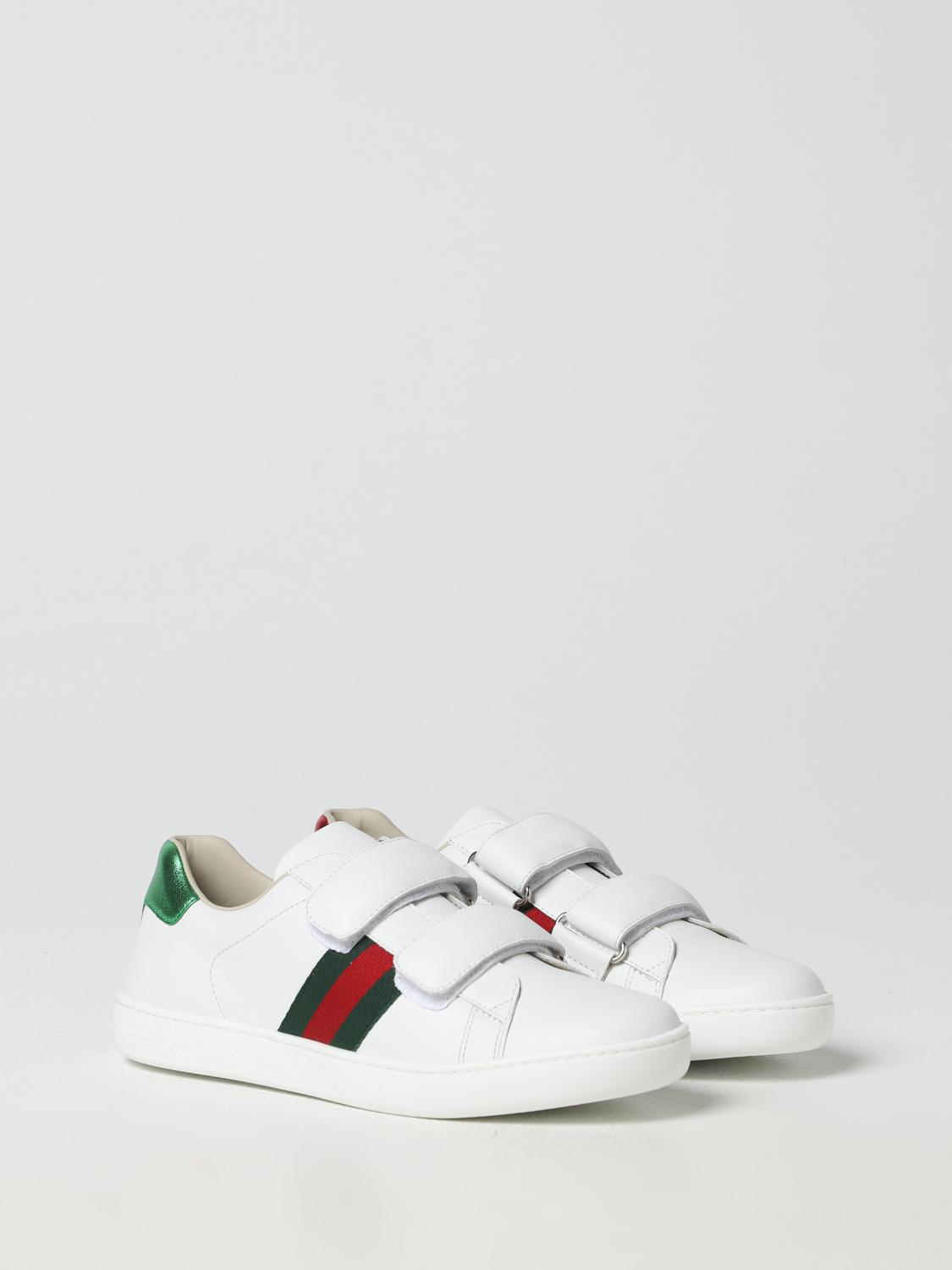 GUCCI SNEAKERS: Gucci leather sneakers, White - Img 2