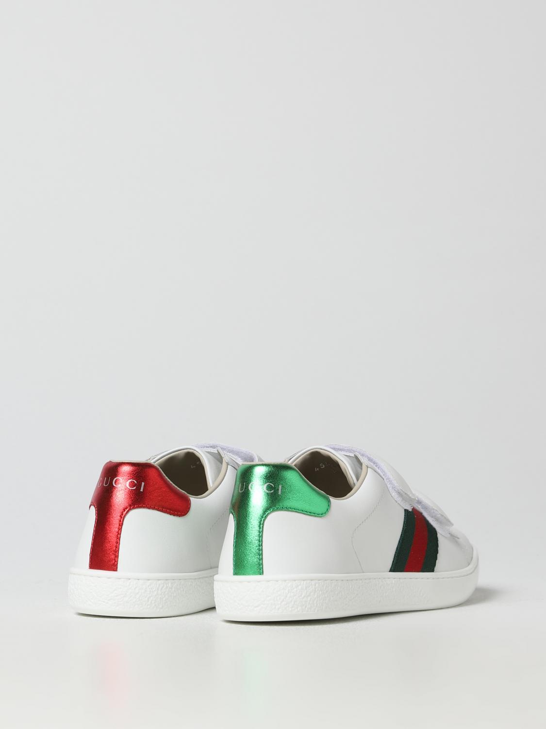 GUCCI SNEAKERS: Gucci leather sneakers, White - Img 3