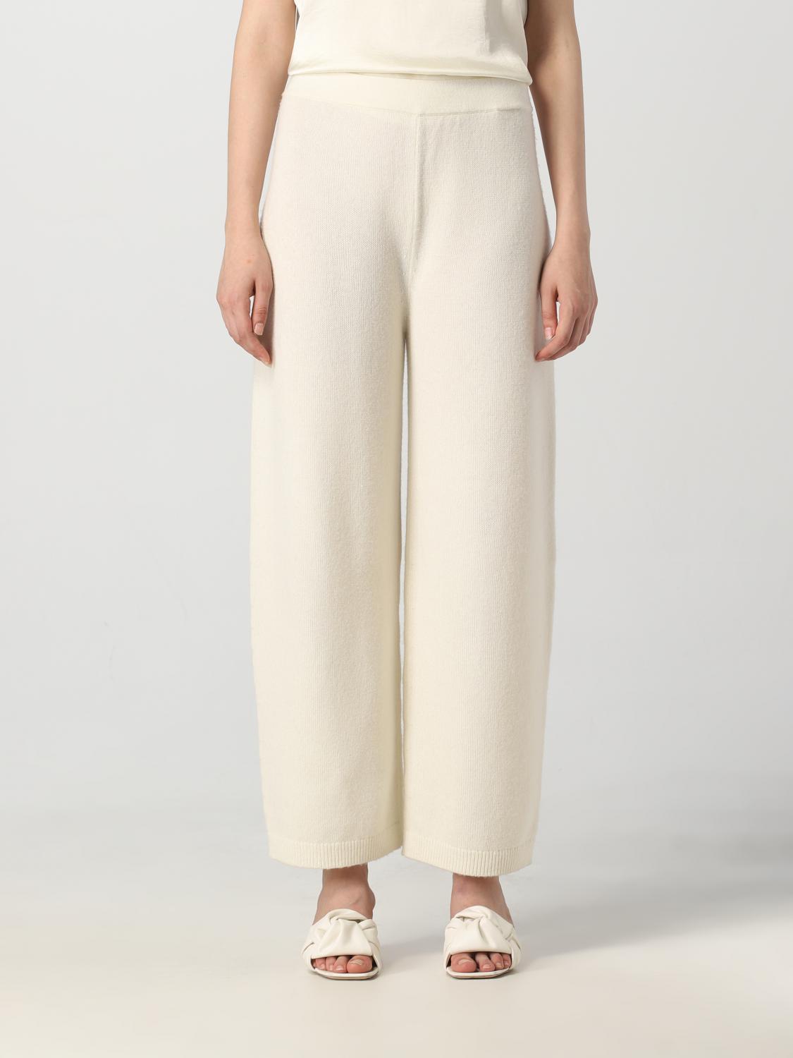 THEORY PANTALONI: Pantalone Theory in misto lana e cashmere, Avorio - Img 1
