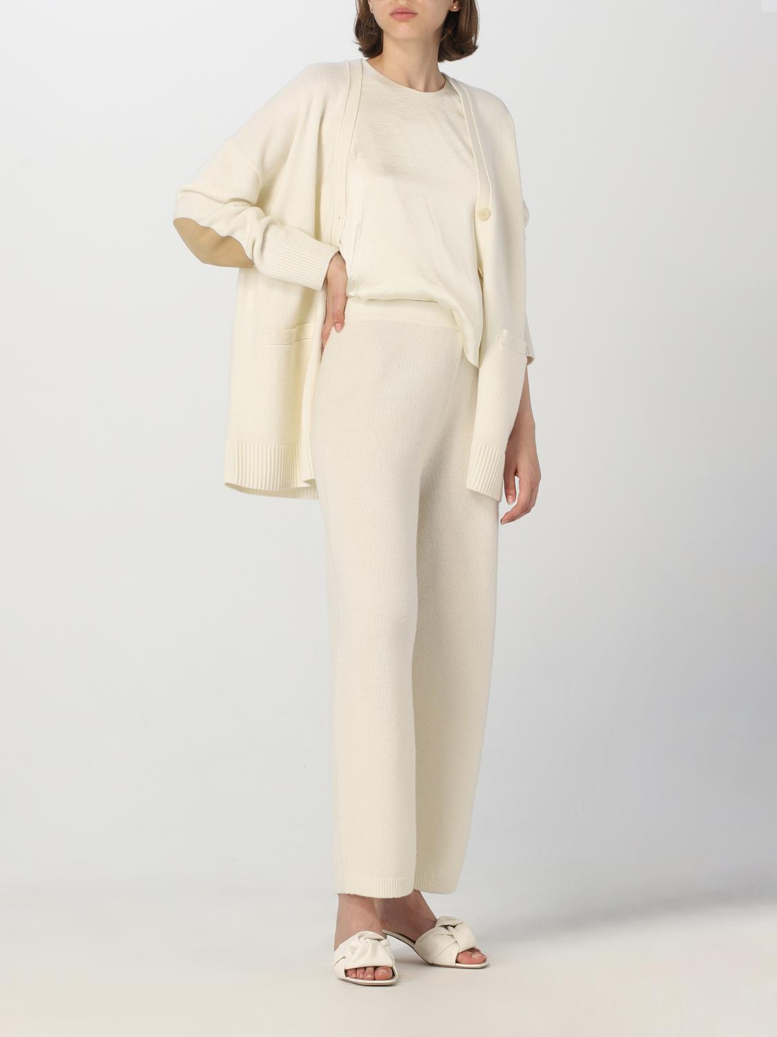THEORY PANTALONI: Pantalone Theory in misto lana e cashmere, Avorio - Img 2