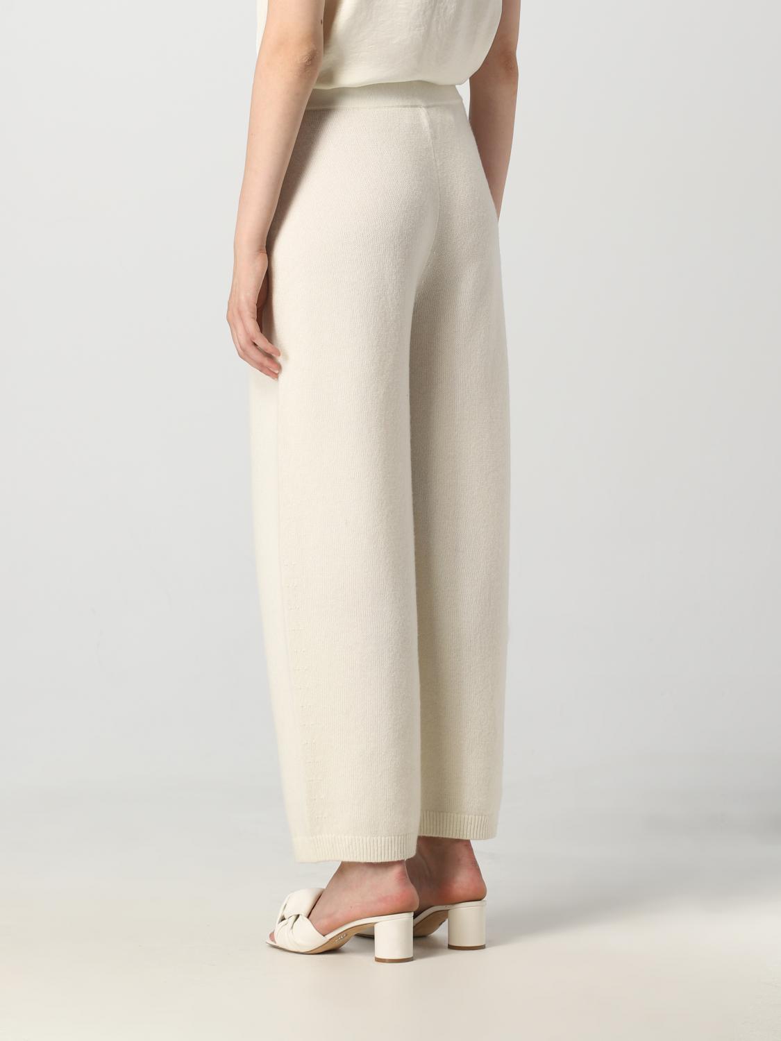 THEORY PANTALONI: Pantalone Theory in misto lana e cashmere, Avorio - Img 3