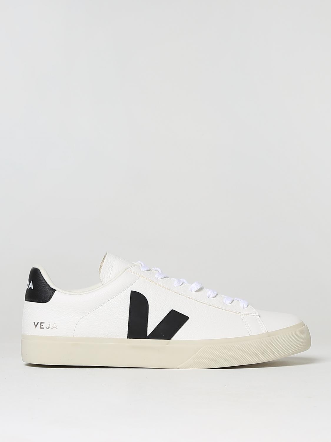 VEJA BASKETS: Baskets Campo Chromefree Veja en cuir sans chrome, Blanc - Img 1