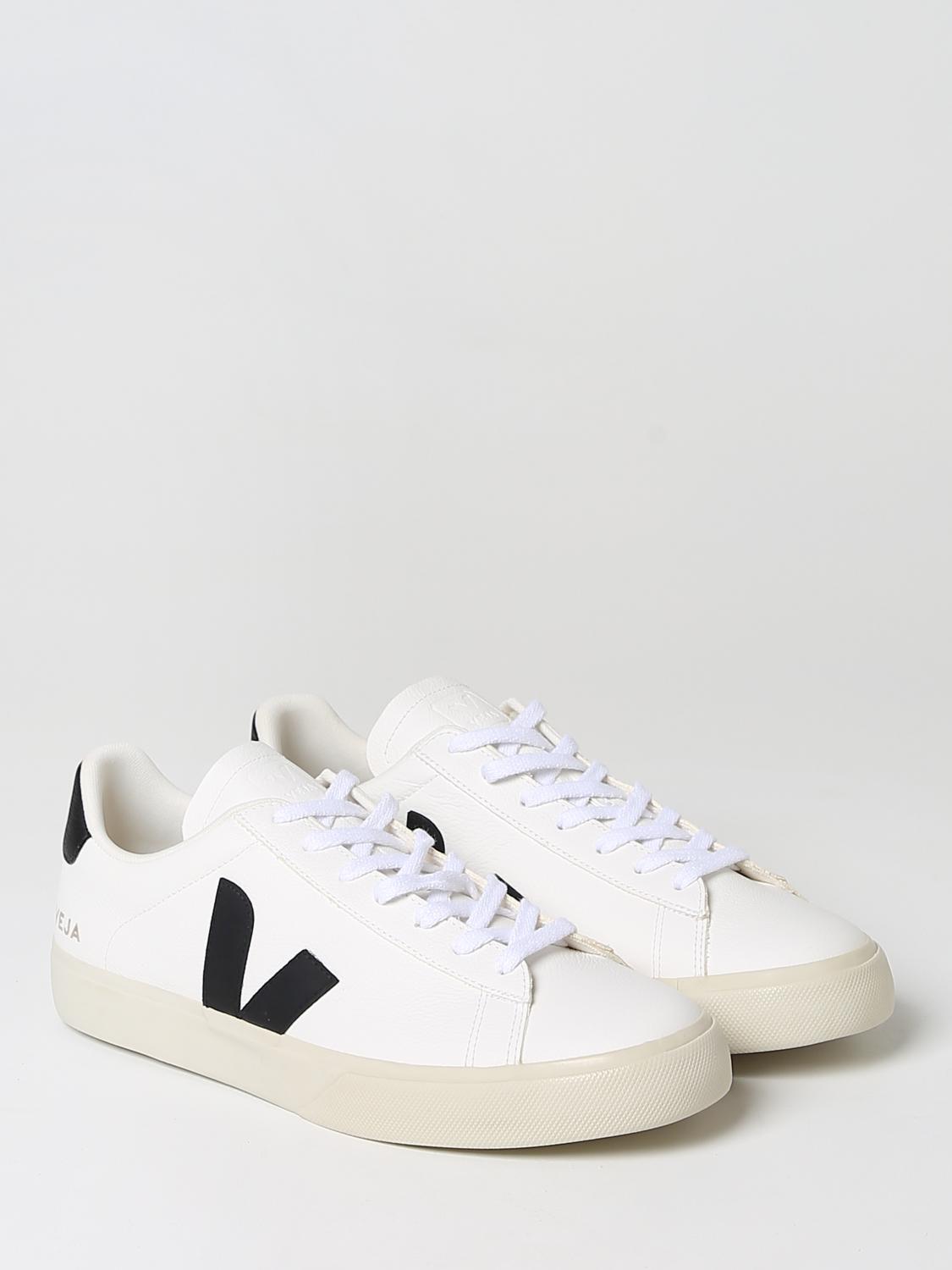 VEJA BASKETS: Baskets Campo Chromefree Veja en cuir sans chrome, Blanc - Img 2