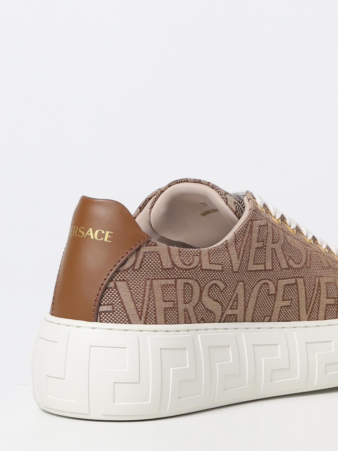 VERSACE BASKETS: Baskets femme Versace, Marron - Img 3