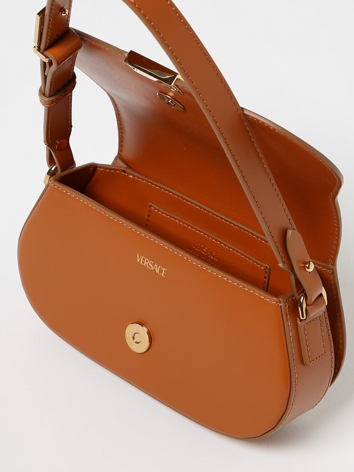 VERSACE MINI BOLSO: Bolso de hombro mujer Versace, Marrón - Img 4