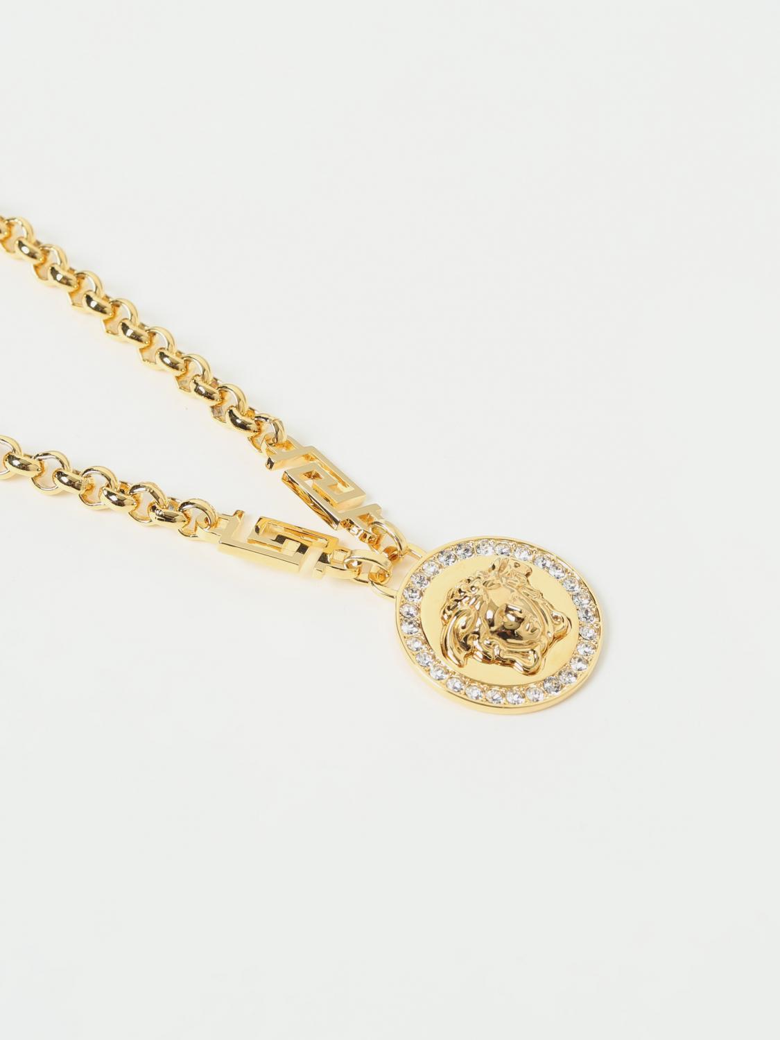 アクセサリーその他 VERSACE Woman Jewel Gold DG1E009DJMX D01O Buy Versace Icon Medusa Necklace 'White/Gold' - DG1E009 DJMX