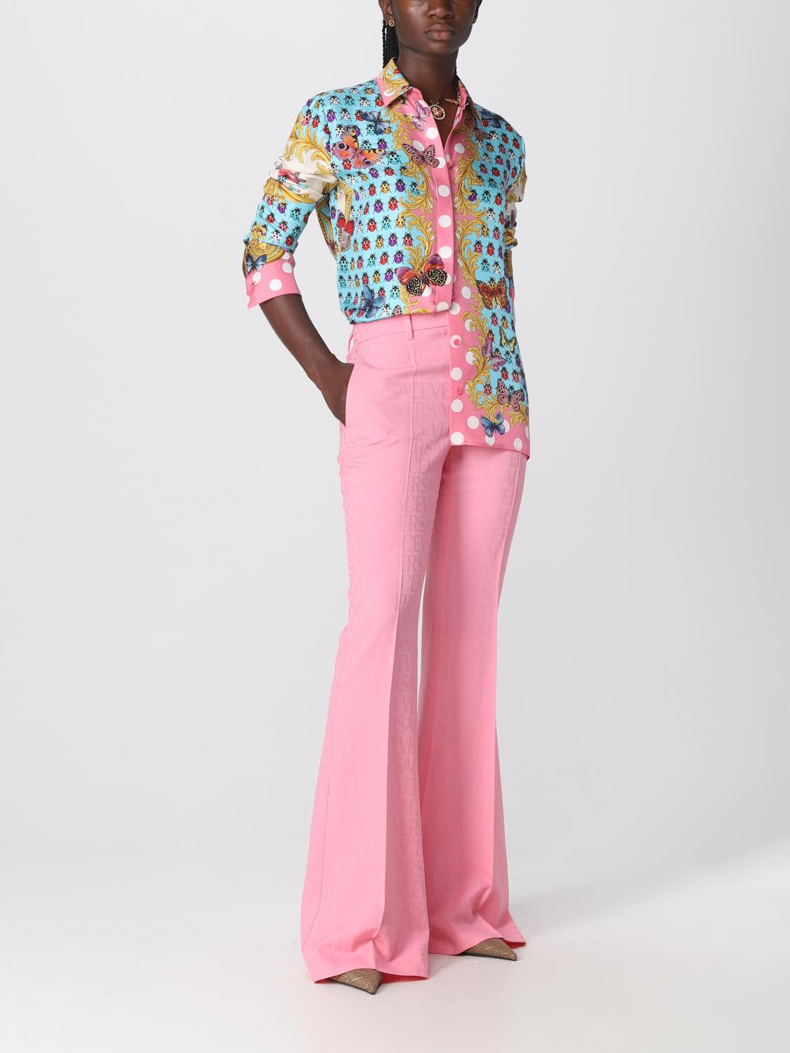 VERSACE PANTS: Versace virgin wool pants, Pink - Img 2