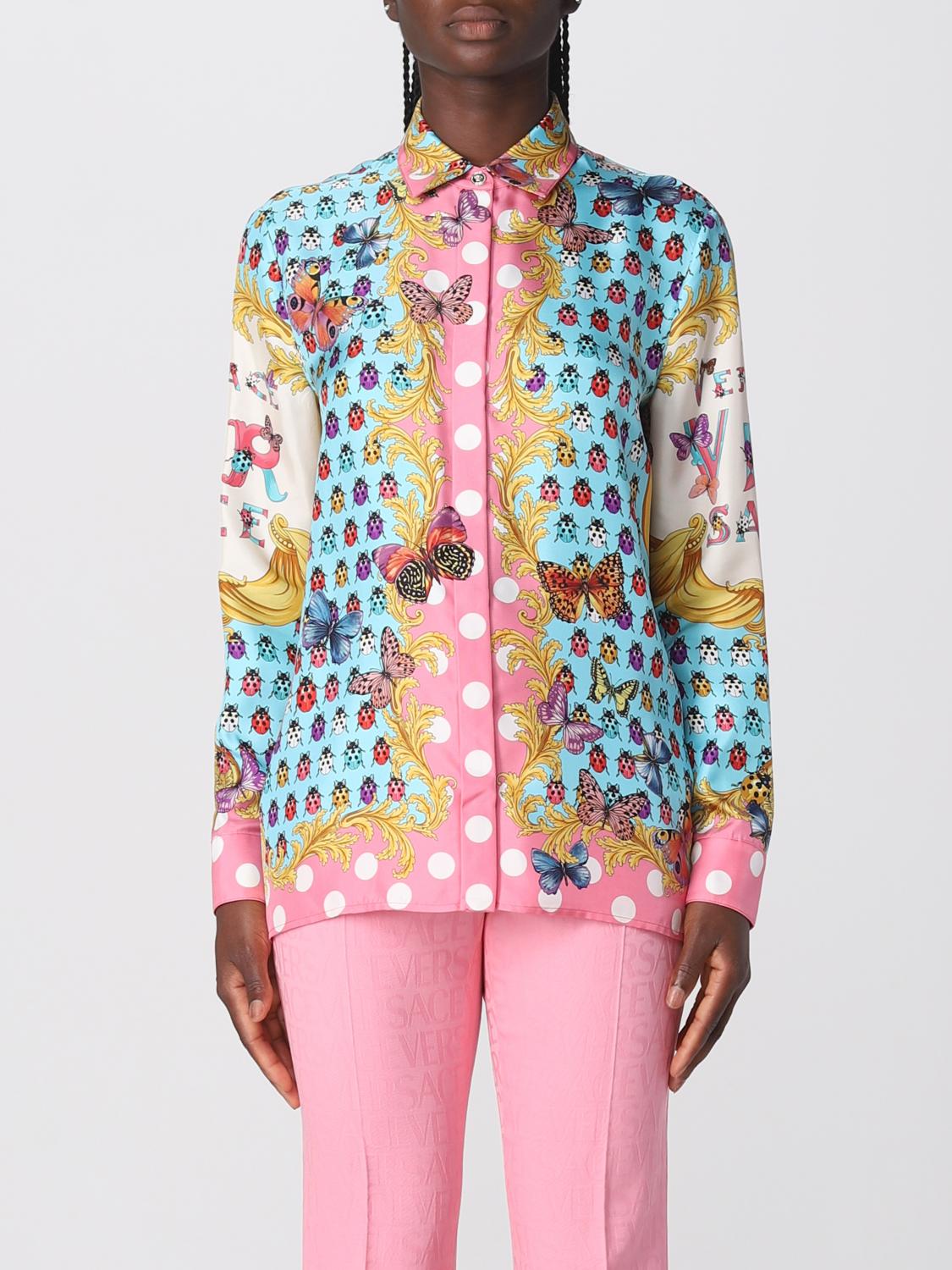 Pink Versace Blouses For Ladies VERSACE: Shirt Woman Pink