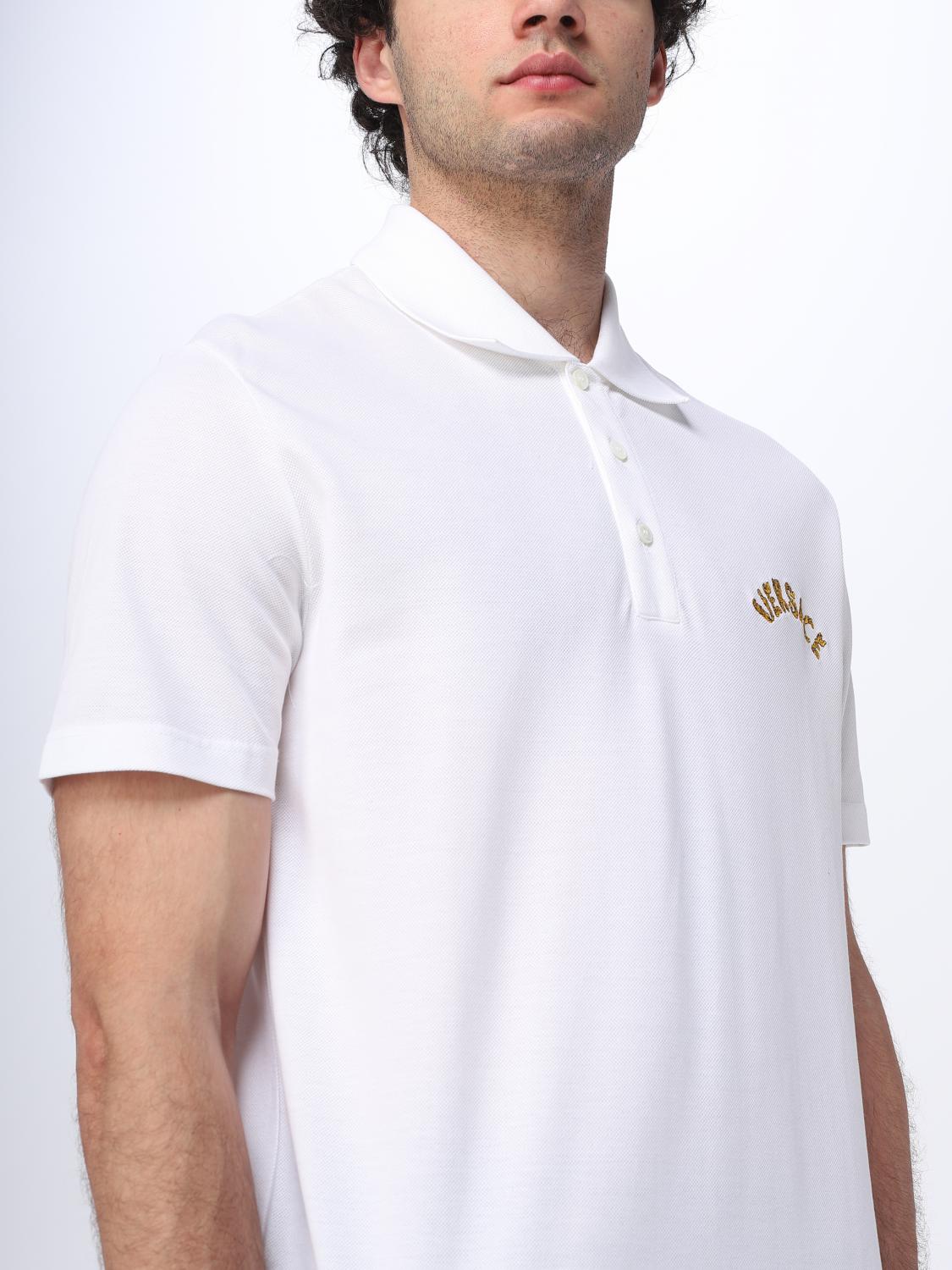 VERSACE：ポロシャツ メンズ - ホワイト | GIGLIO.COMオンラインの 