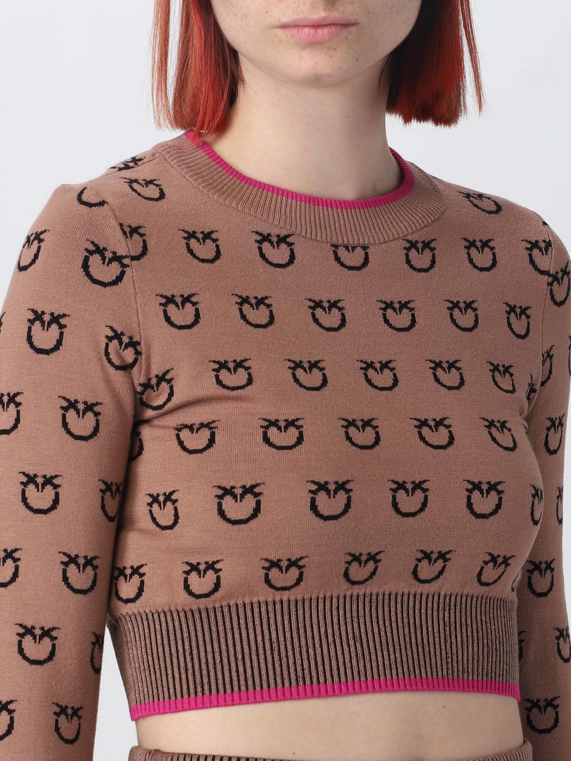 PINKO JERSEY: Jersey mujer Pinko, Camello - Img 4