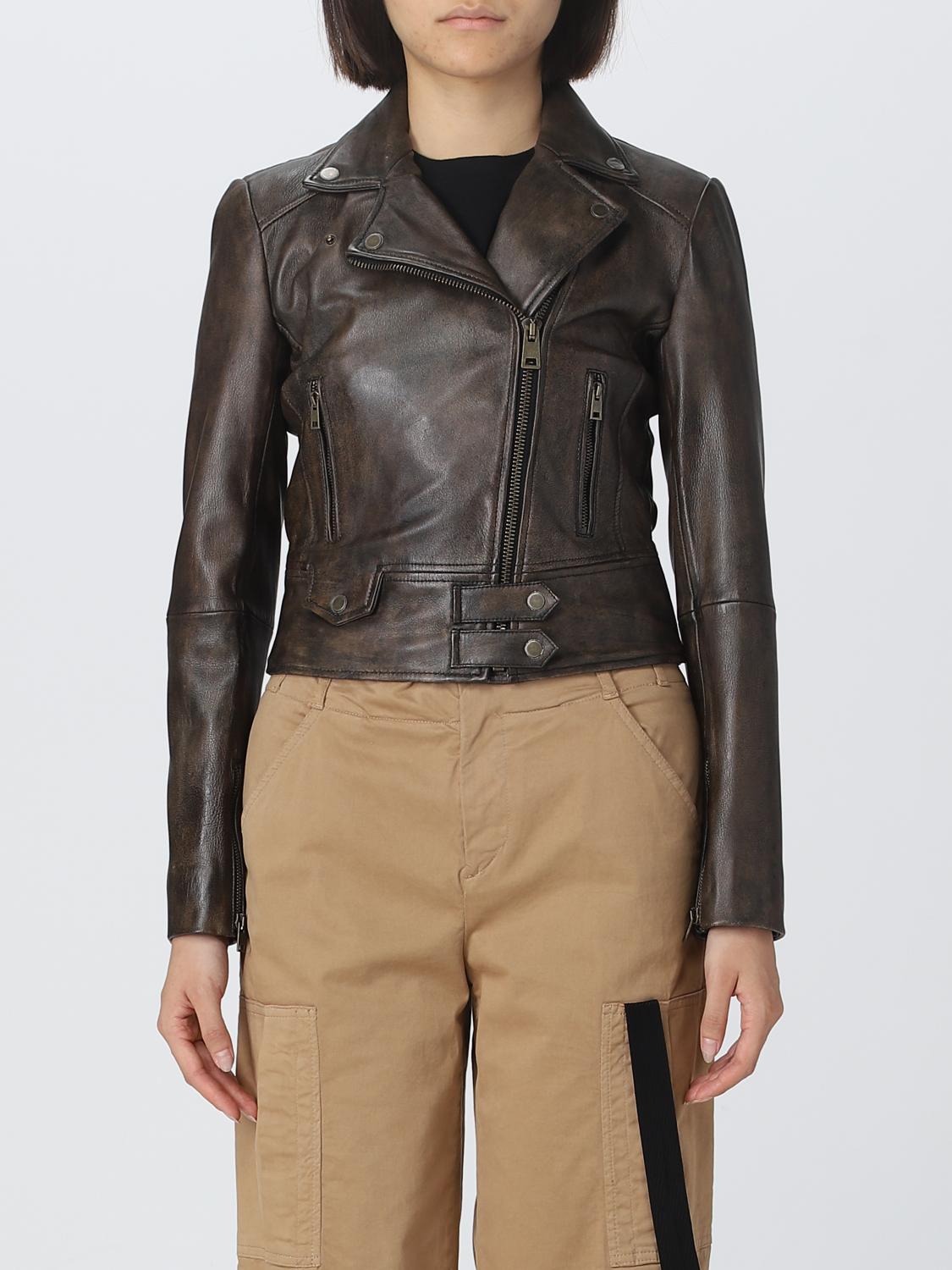 ジャケット PINKO Women Jackets 100254A1L3 C95 Brown Down jacket Marrone Pinko - Le Follie Shop
