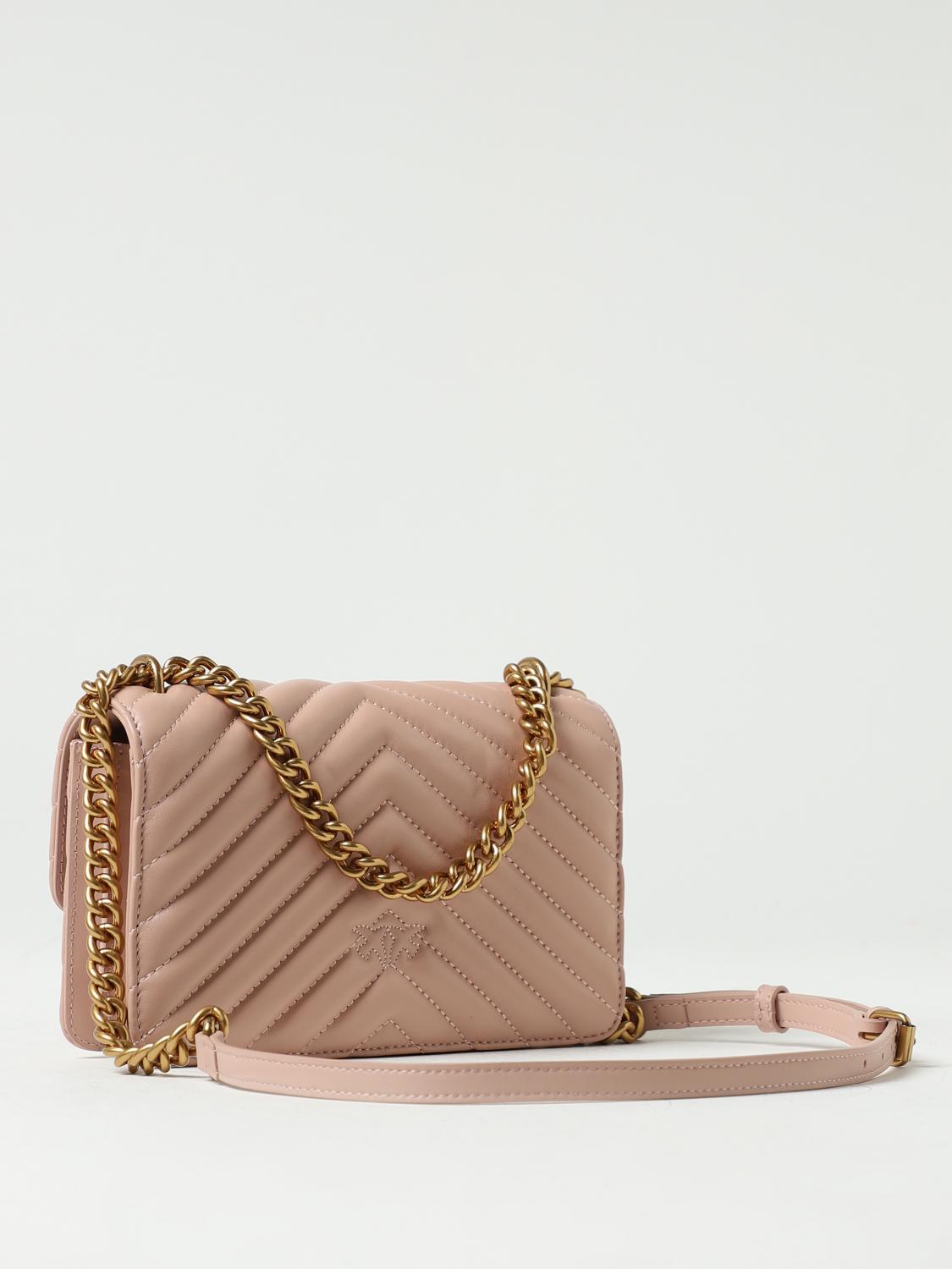 PINKO BORSA MINI: Borsa Love One Mini Pinko in nappa trapuntata, Cipria - Img 2