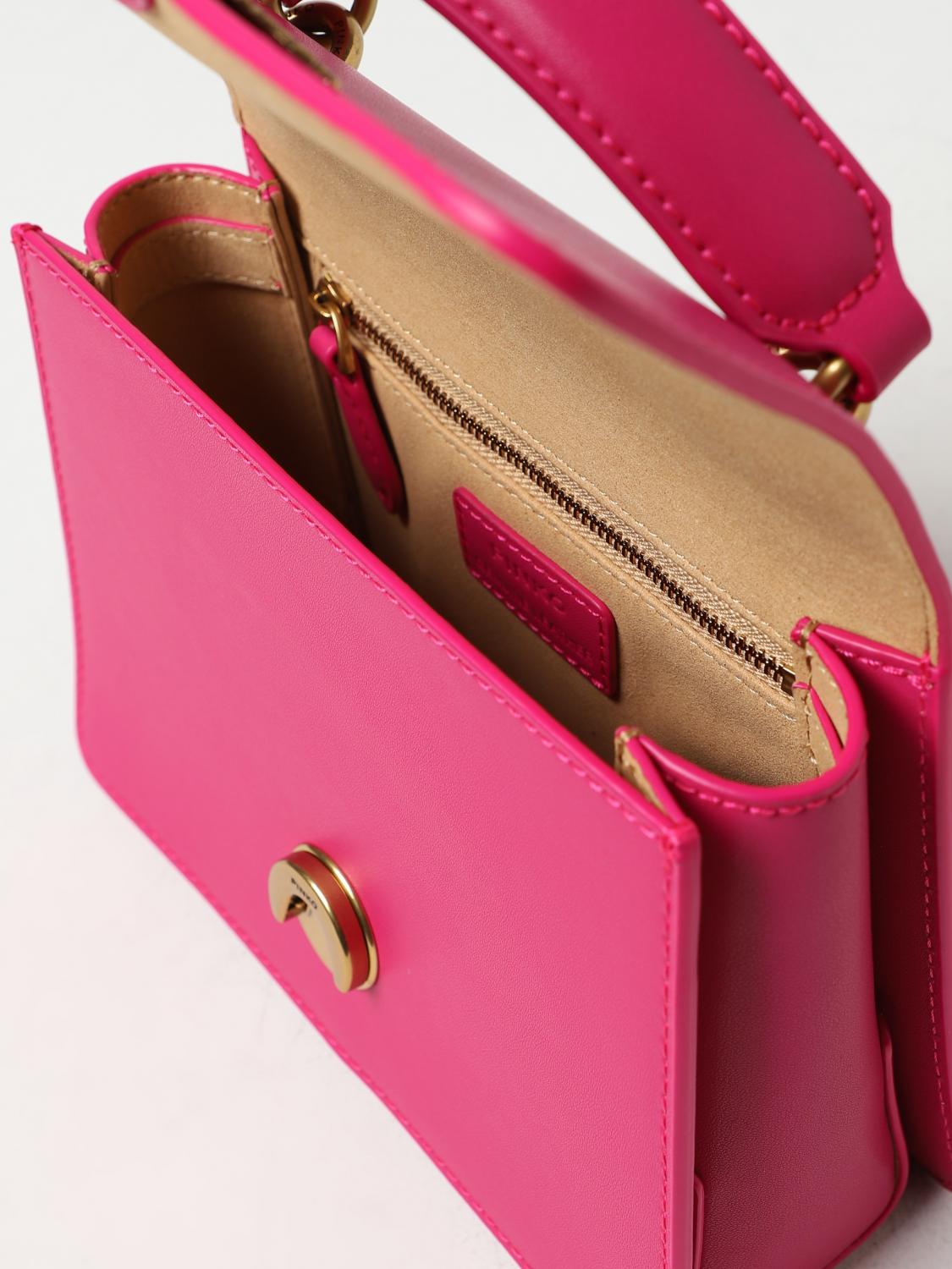 PINKO BORSA MINI: Borsa Mini Love Pinko in pelle , Fuxia - Img 3