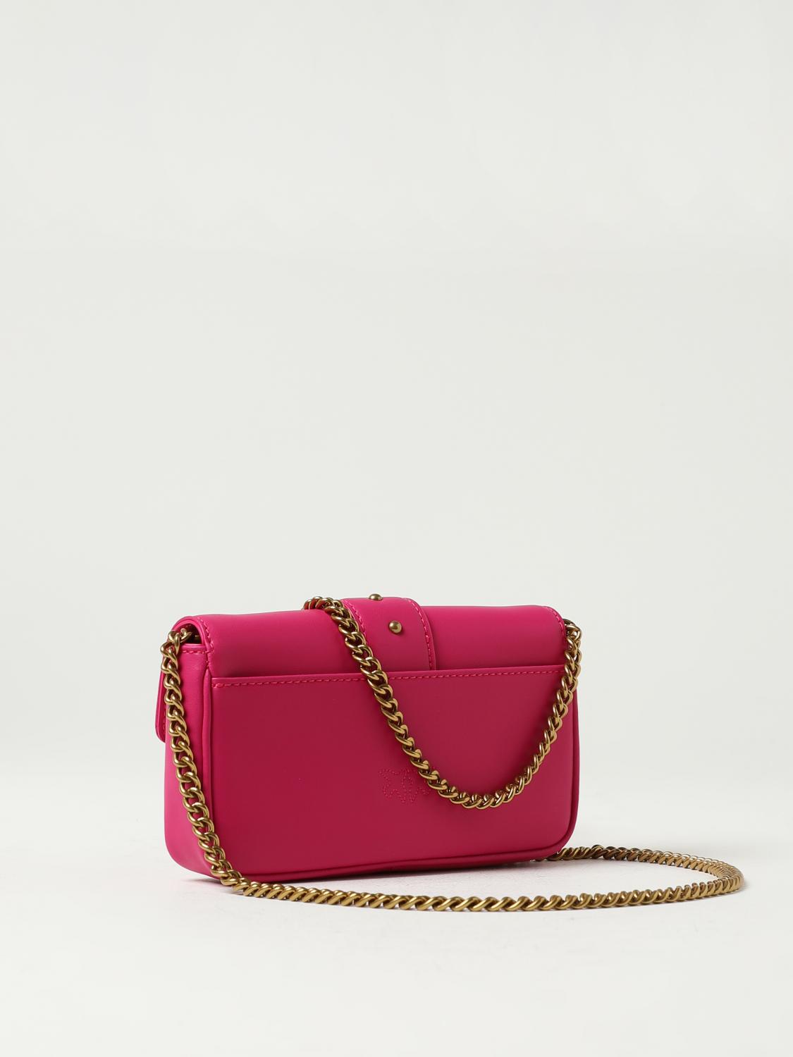 PINKO BORSA MINI: Borsa Love One Mini Pinko in pelle, Fuxia - Img 2