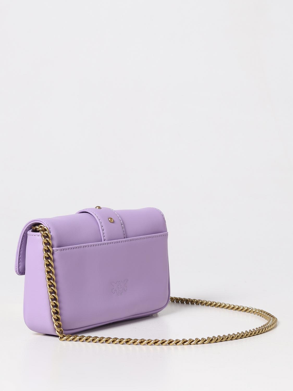 PINKO BORSA MINI: Borsa Love One Mini Pinko in pelle, Lilla - Img 2