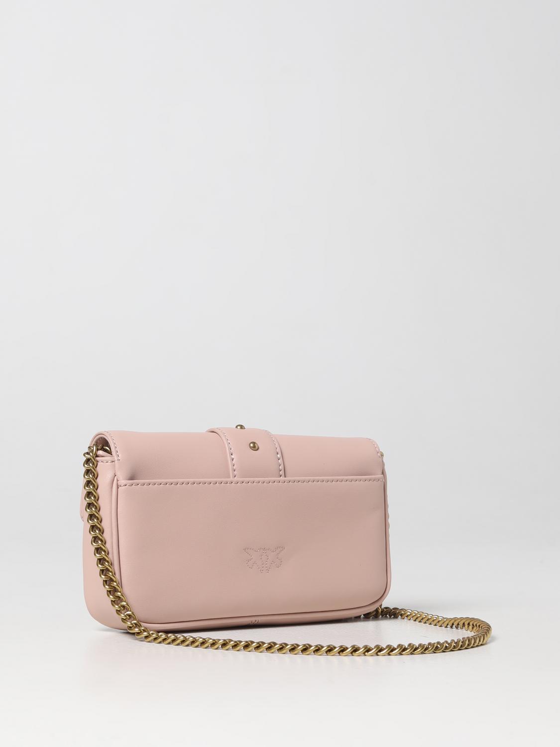 PINKO BORSA MINI: Borsa Love One Mini Pinko in pelle, Cipria - Img 2